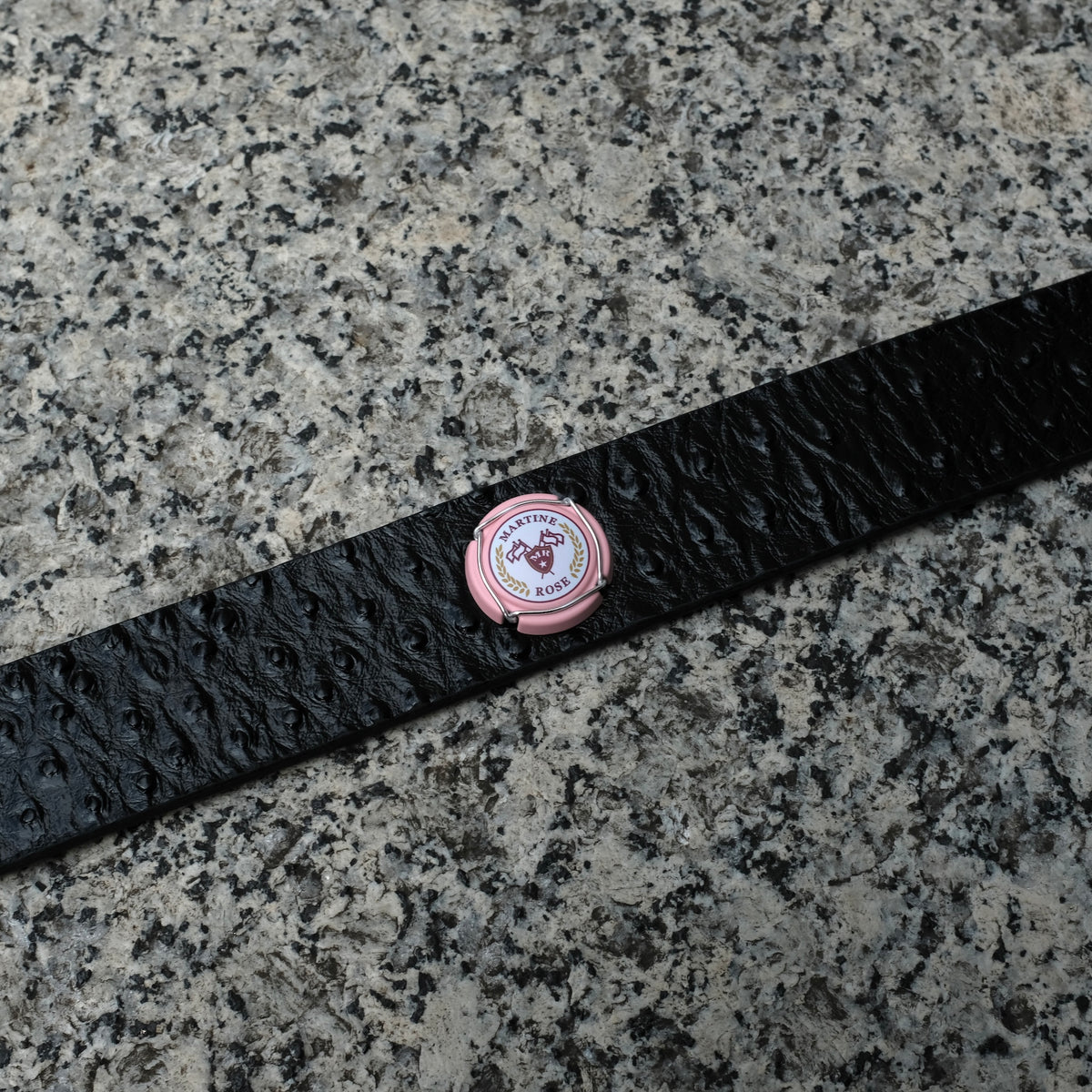 Martine Rose / CHAMPAGNE CAP CLASSIC BELT BLACK