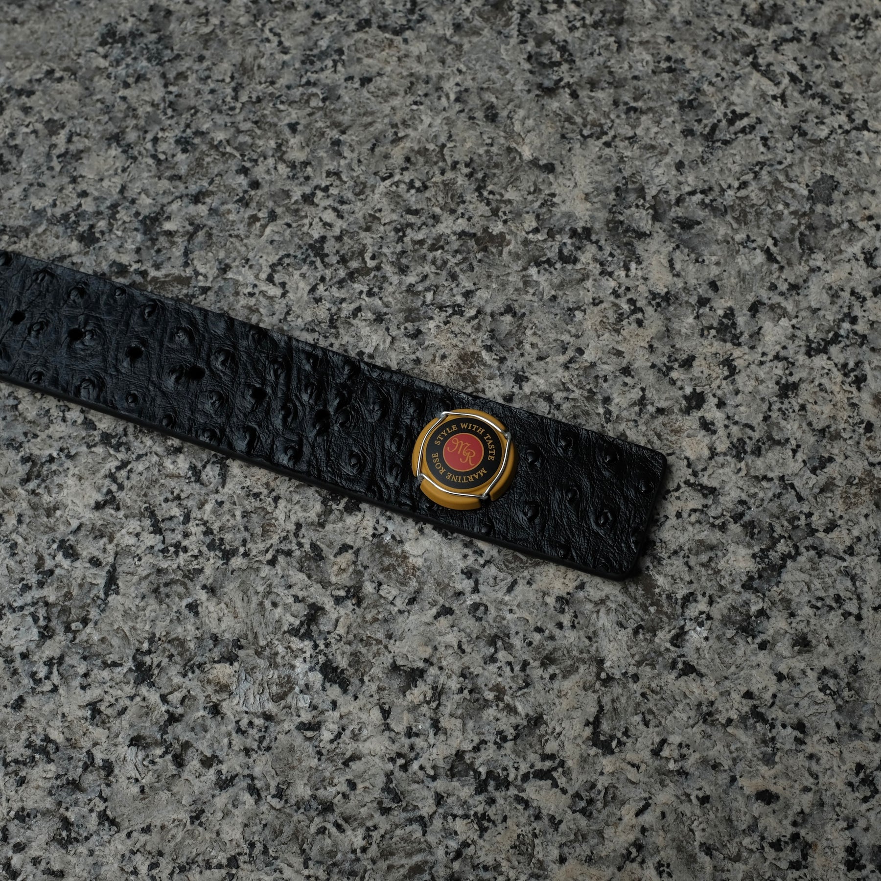 Martine Rose / CHAMPAGNE CAP CLASSIC BELT BLACK