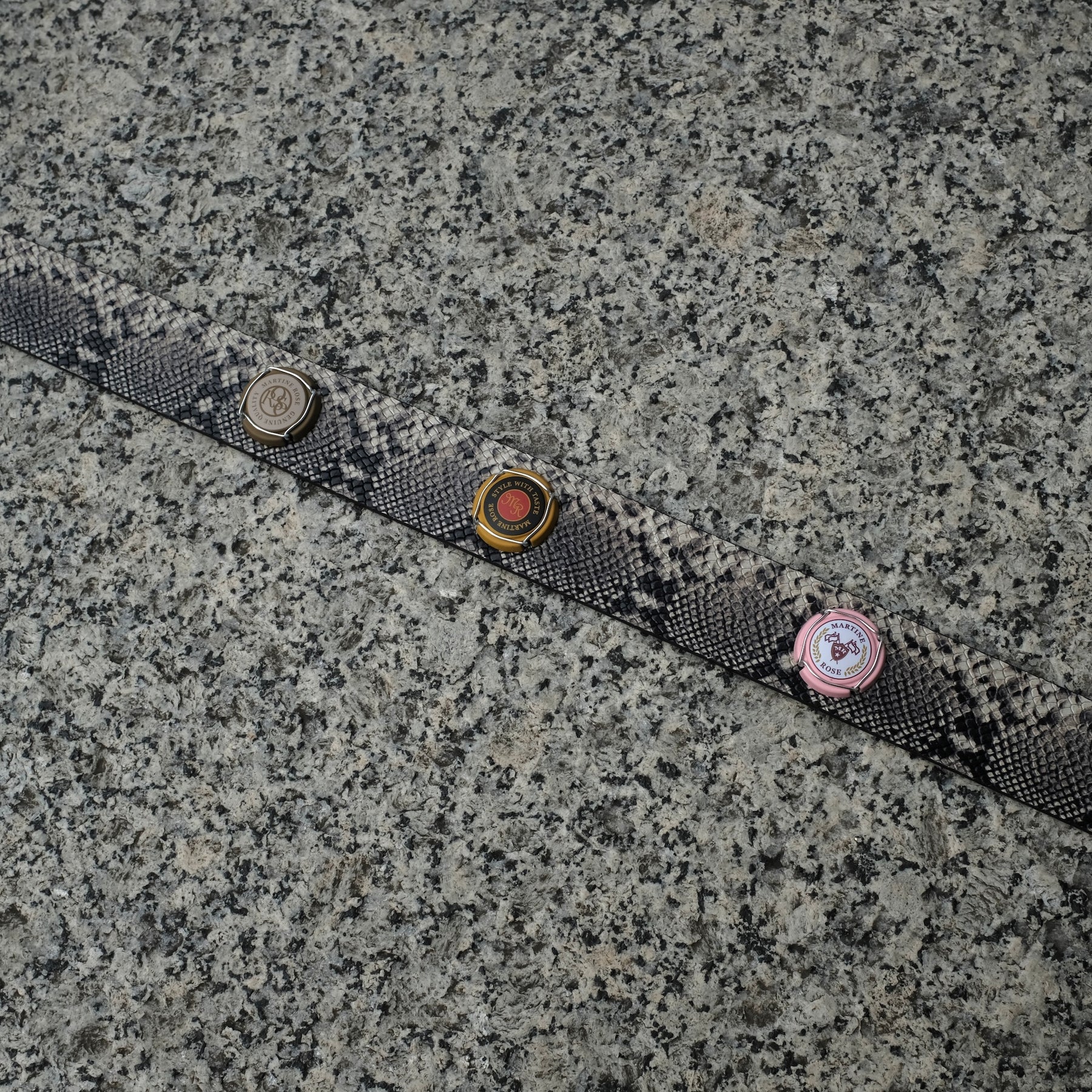 Martine Rose / CHAMPAGNE CAP CLASSIC BELT GREY
