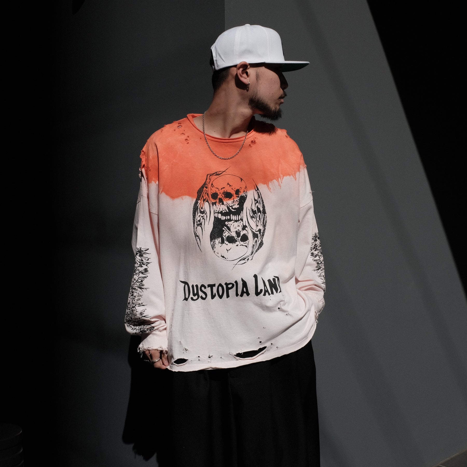 TEPPEI FURUYAMA / LS T SKULL & FLOWER RED