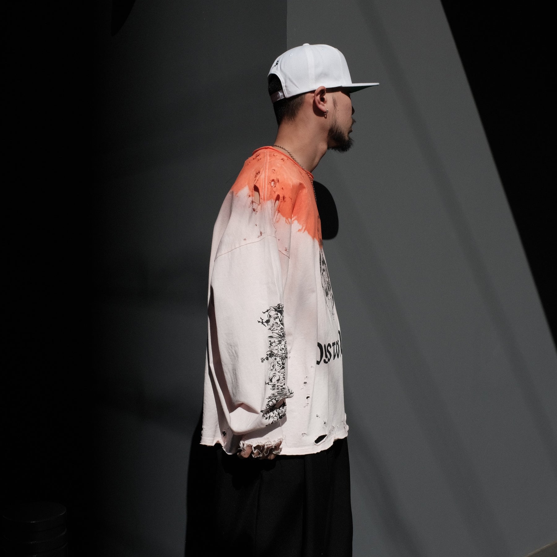 TEPPEI FURUYAMA / LS T SKULL & FLOWER RED