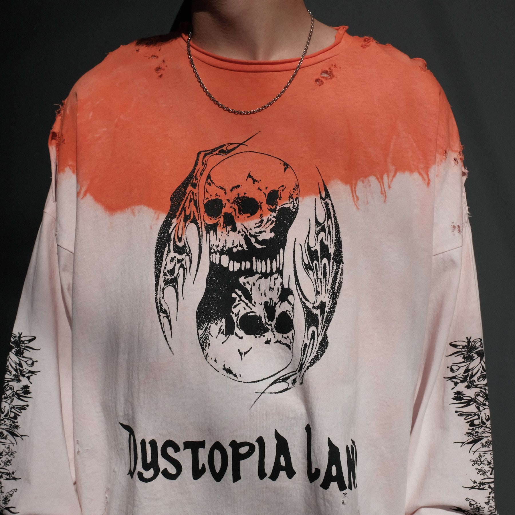 TEPPEI FURUYAMA / LS T SKULL & FLOWER RED