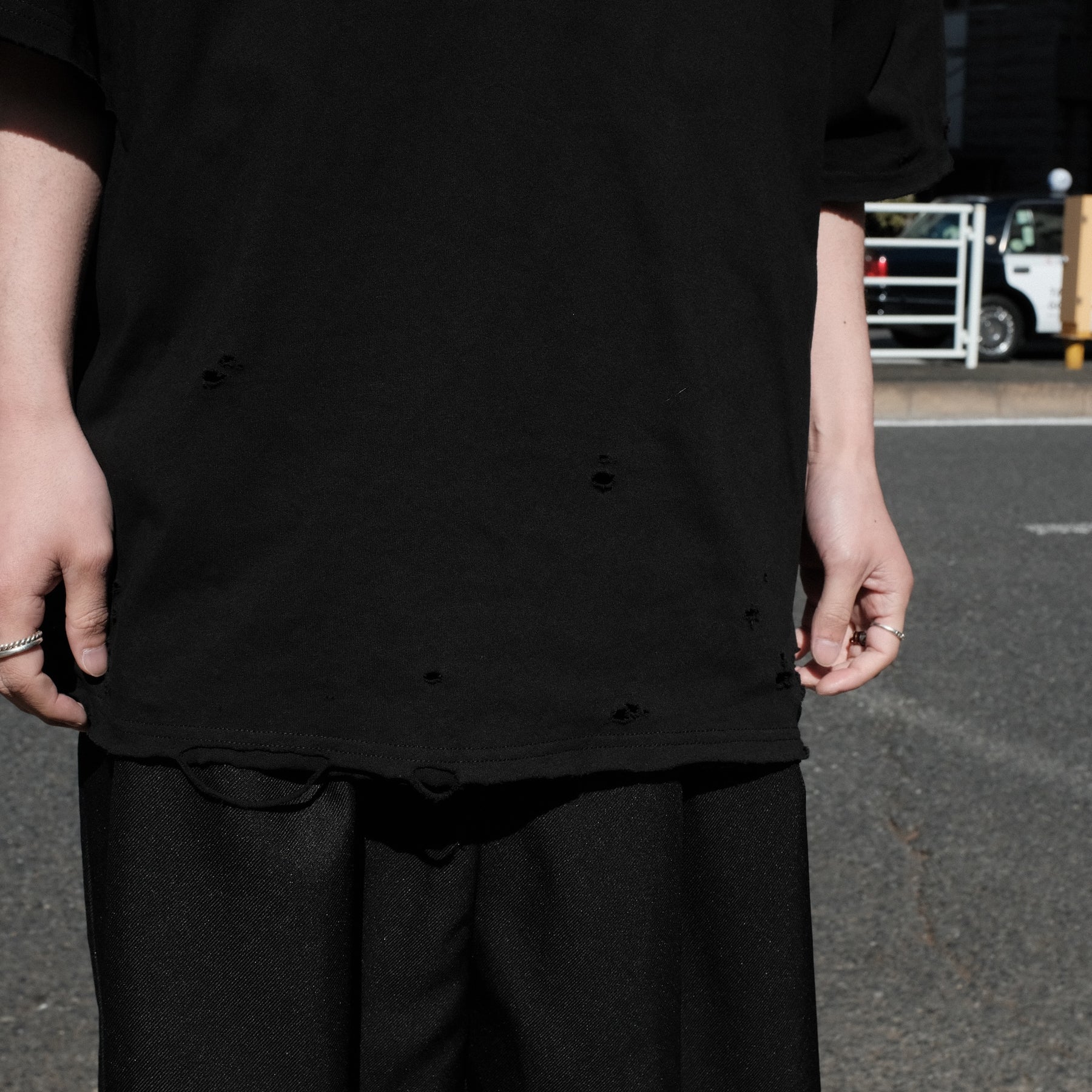 TEPPEI FURUYAMA / CRASH LOOSE FIT T-SHIRT BLACK