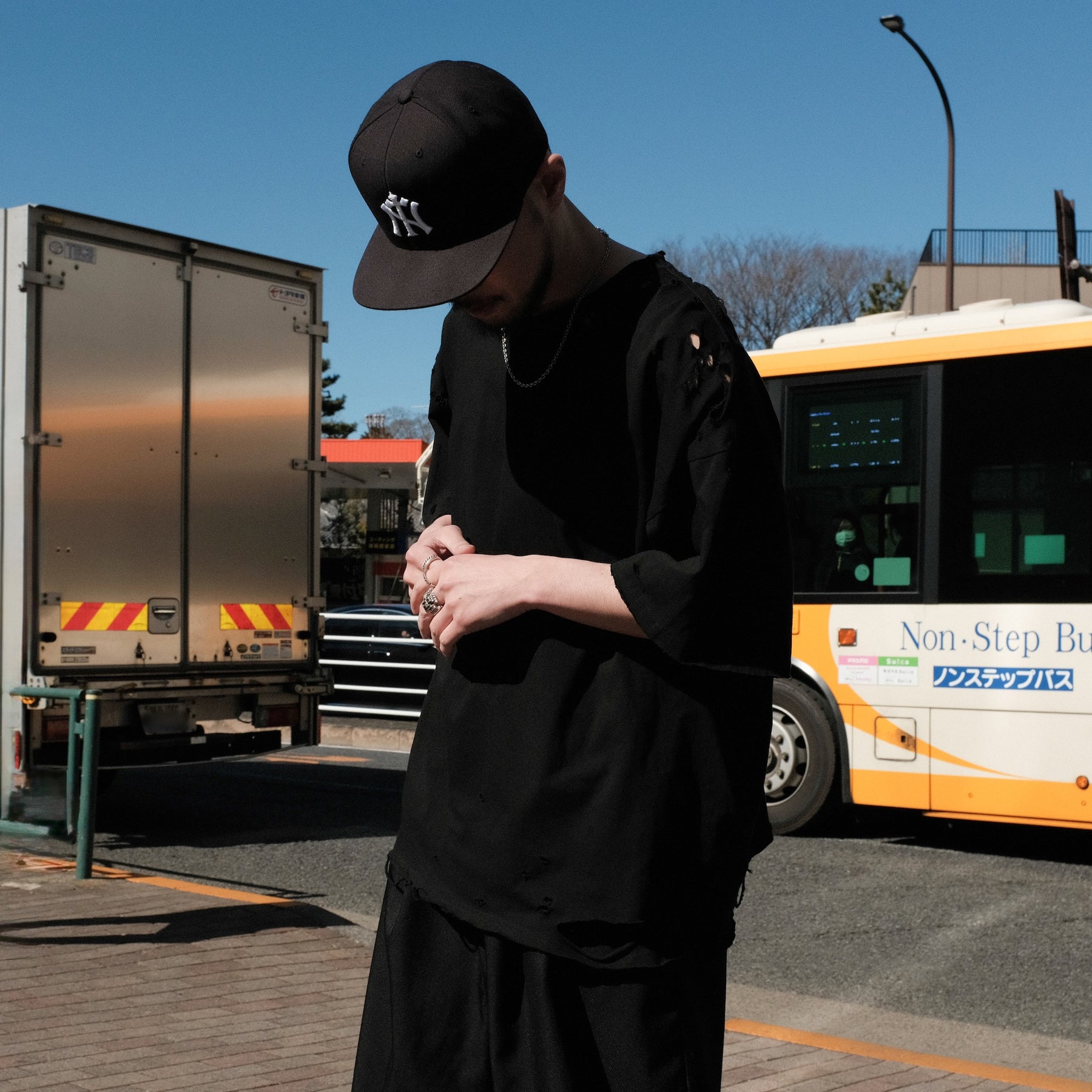 TEPPEI FURUYAMA / CRASH LOOSE FIT T-SHIRT BLACK