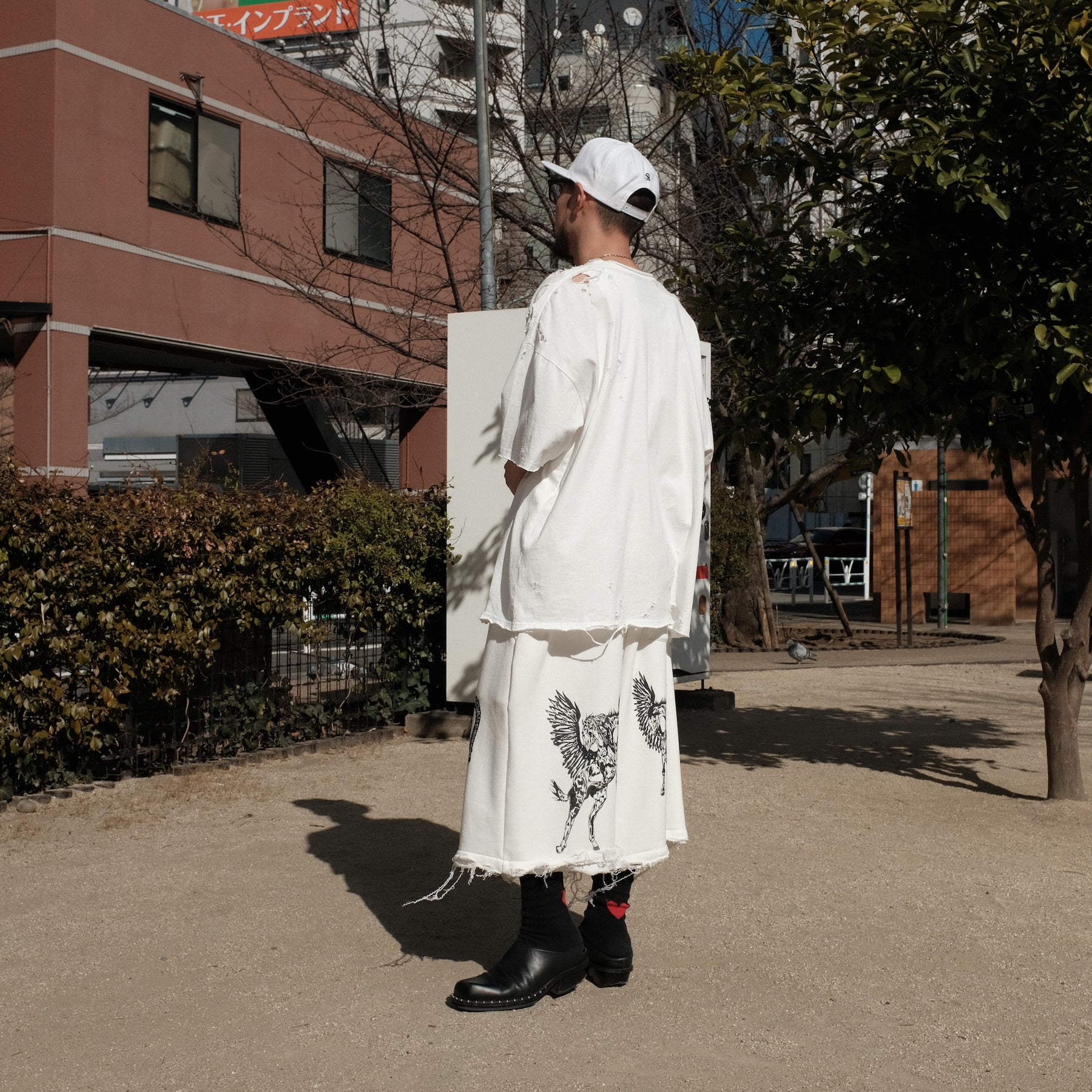 TEPPEI FURUYAMA / CRASH LOOSE FIT T-SHIRT WHITE