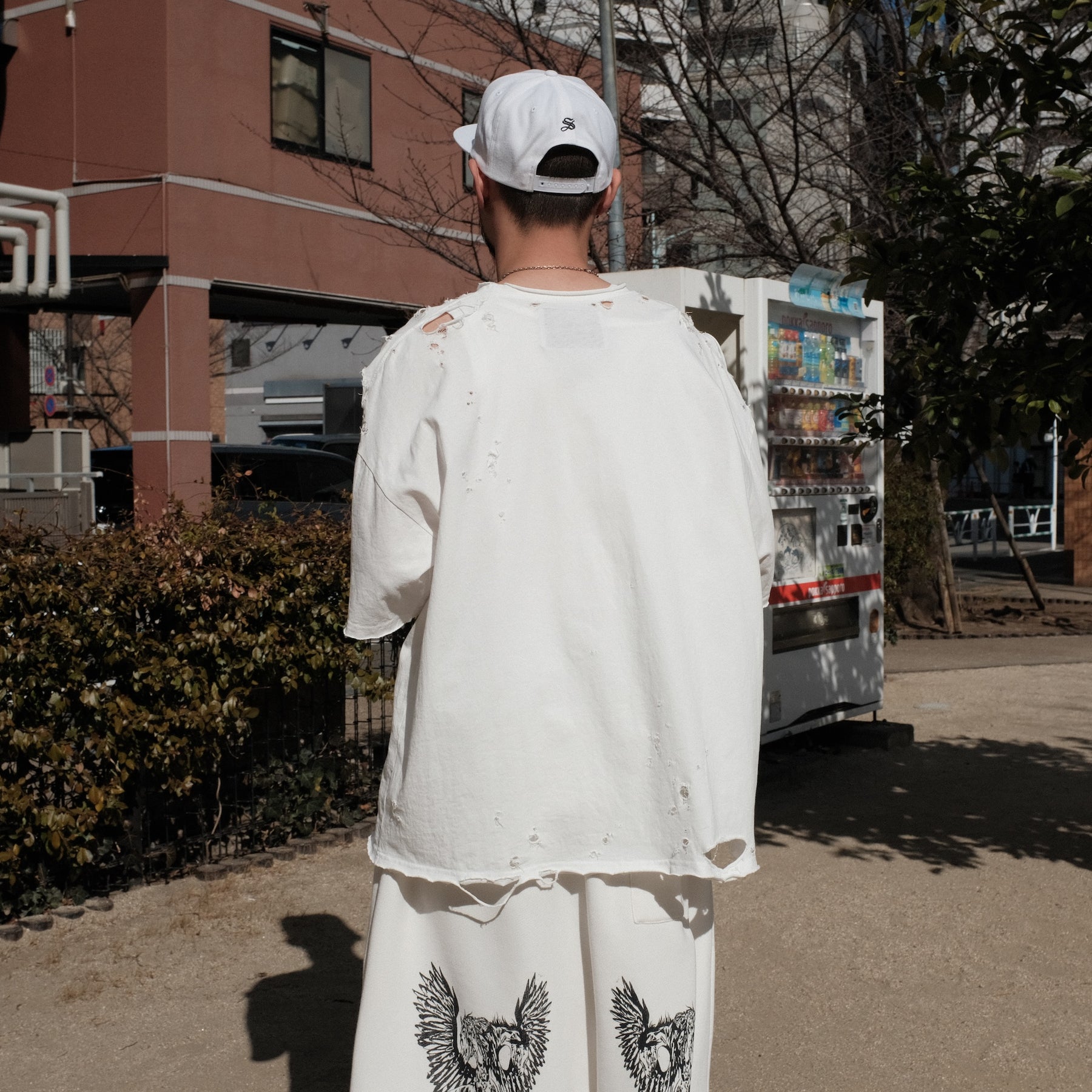 TEPPEI FURUYAMA / CRASH LOOSE FIT T-SHIRT WHITE