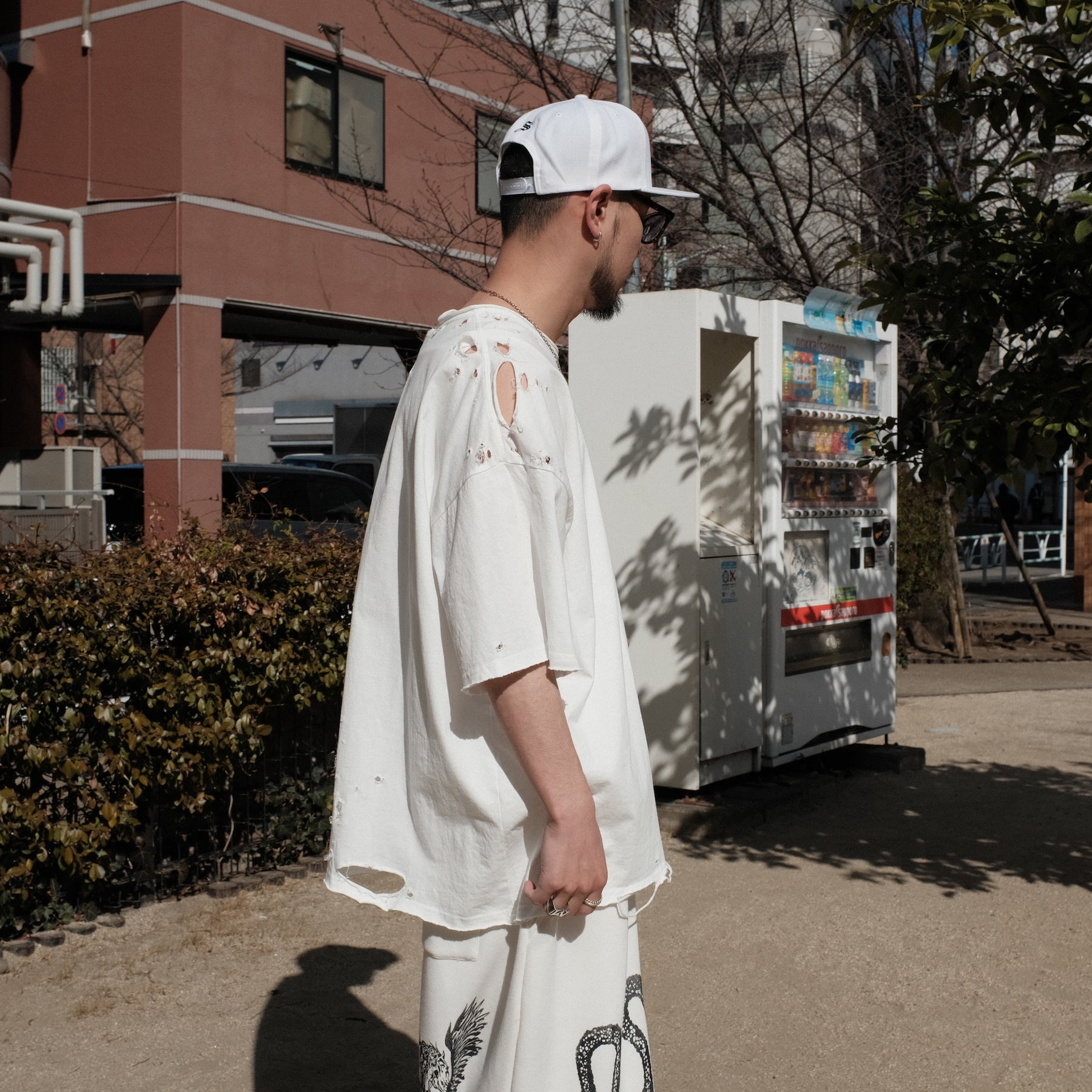 TEPPEI FURUYAMA / CRASH LOOSE FIT T-SHIRT WHITE