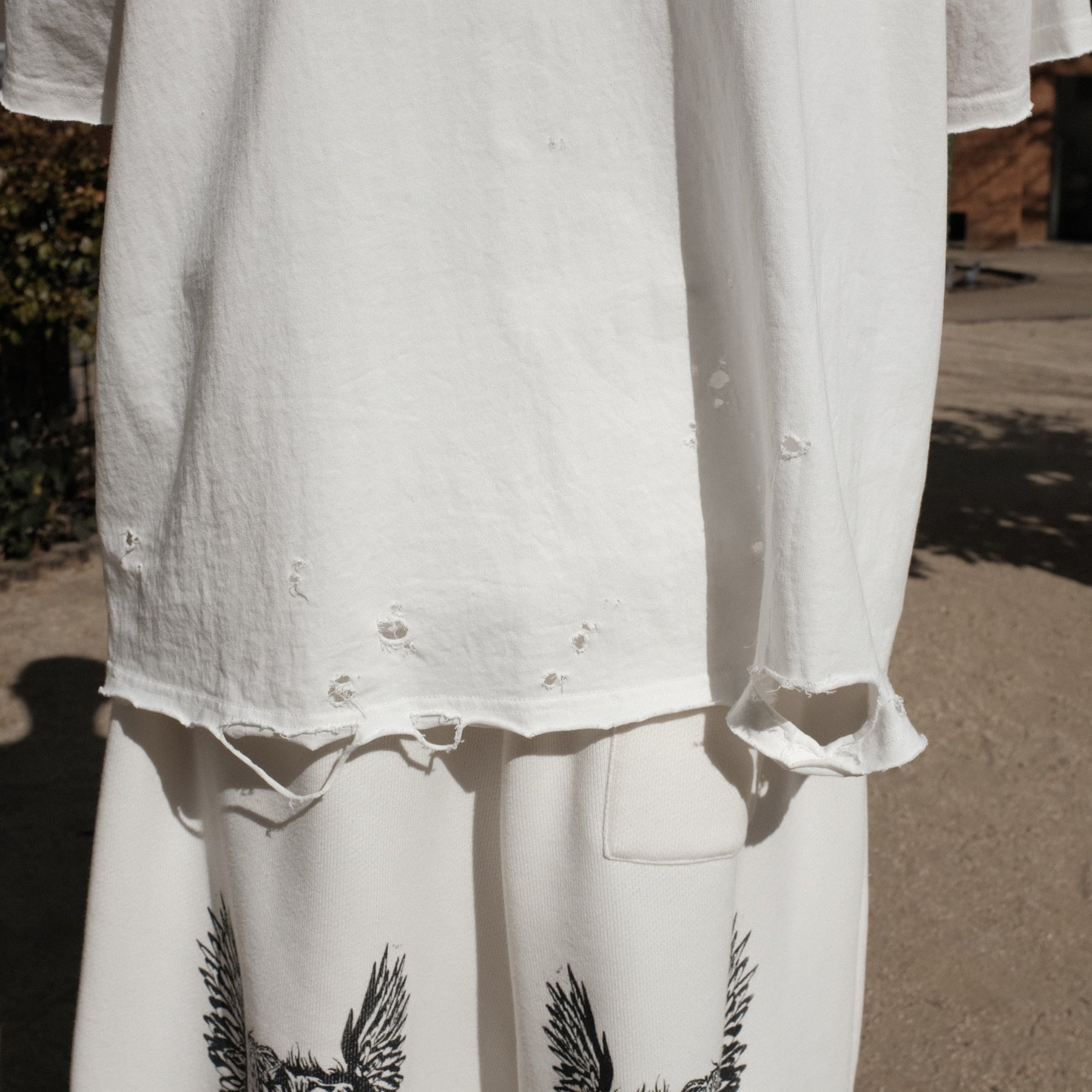 TEPPEI FURUYAMA / CRASH LOOSE FIT T-SHIRT WHITE