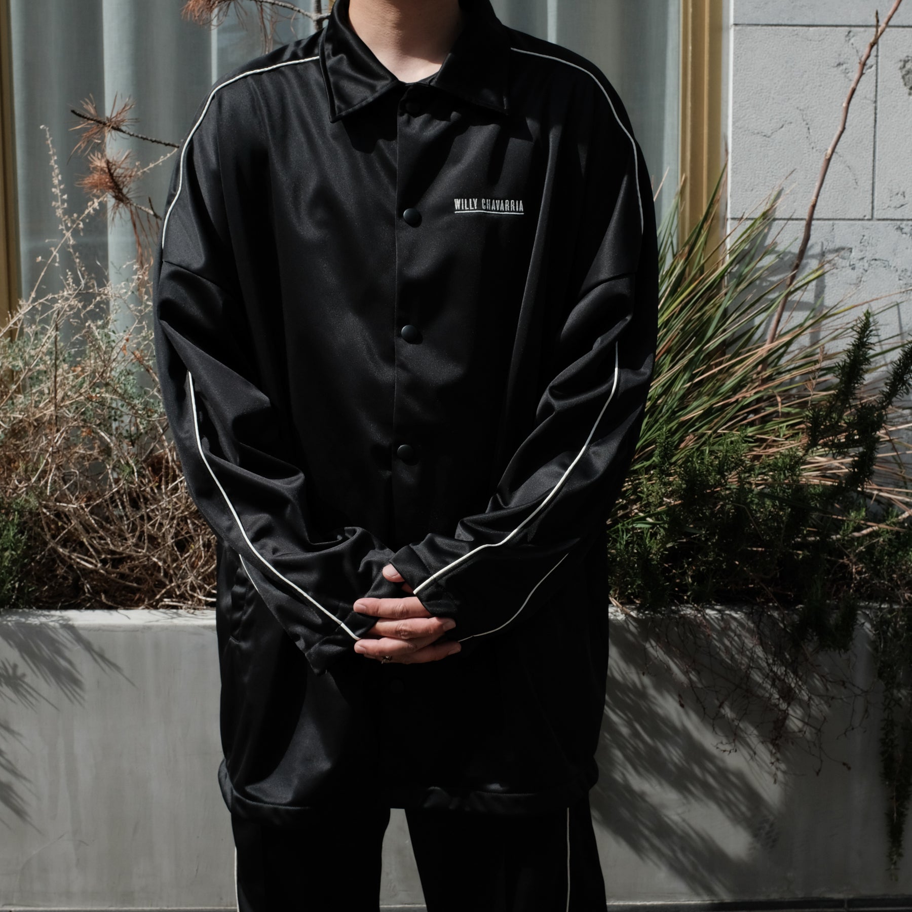 WILLY CHAVARRIA / MONSTER PUFFER TRACK JACKET BLACK
