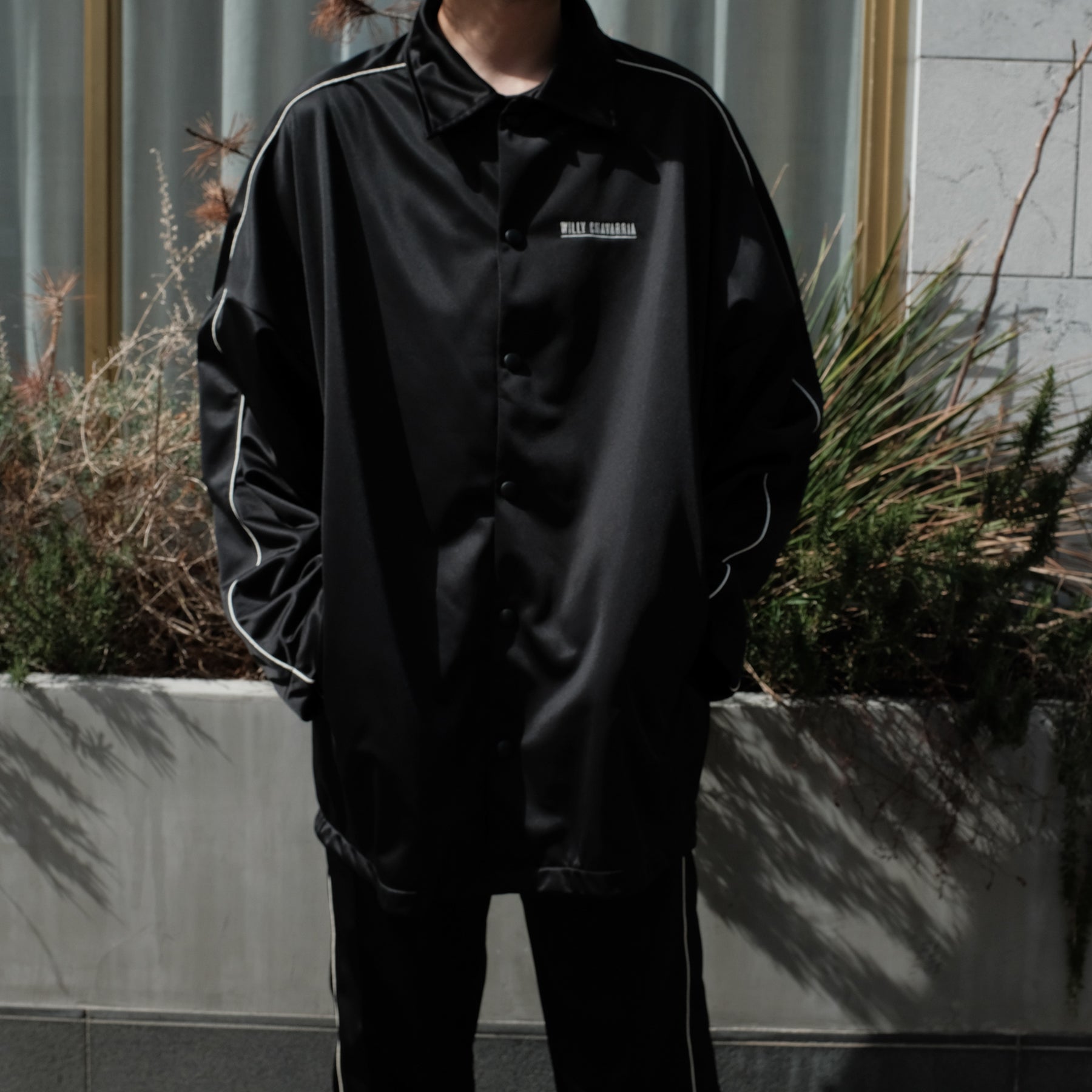 WILLY CHAVARRIA / MONSTER PUFFER TRACK JACKET BLACK