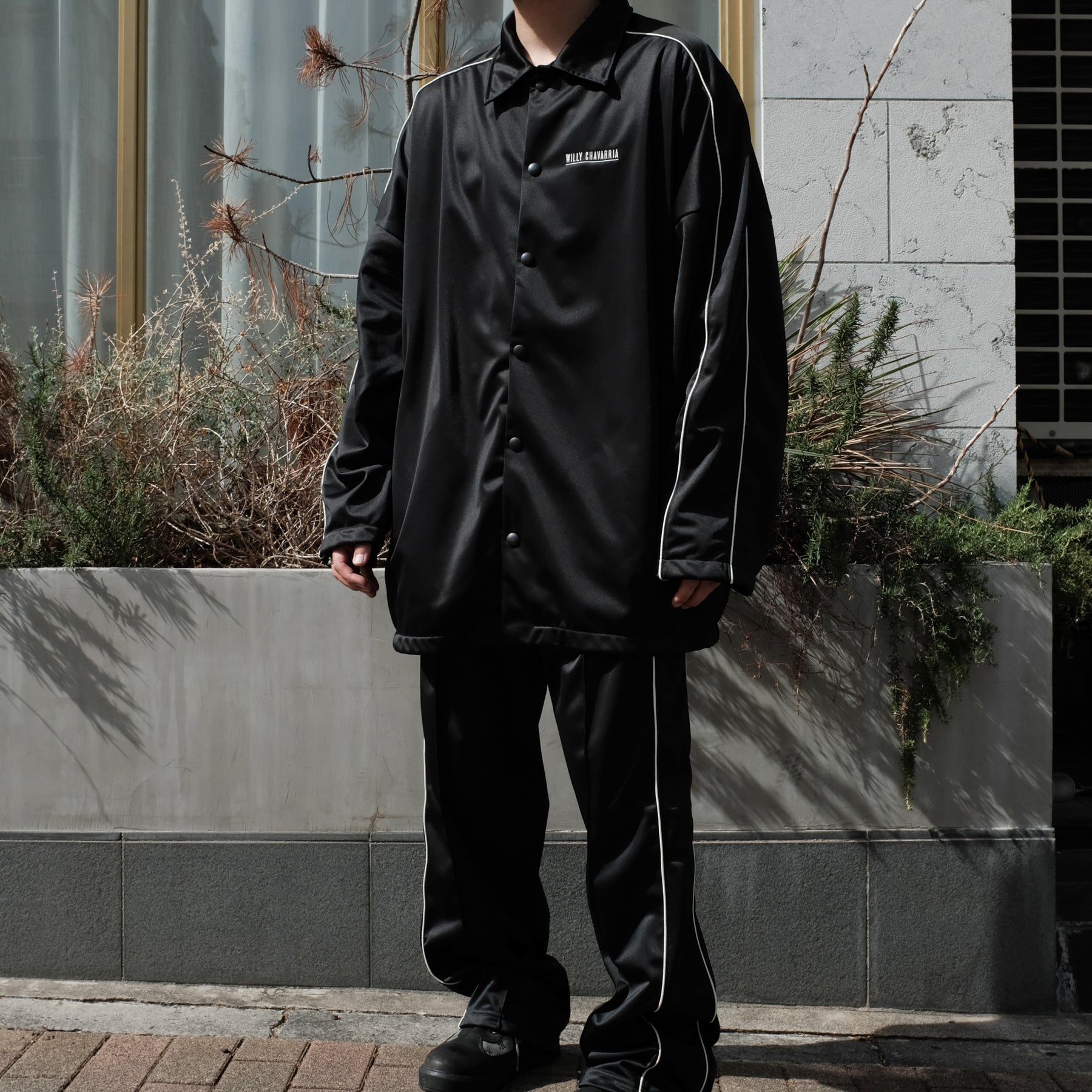 WILLY CHAVARRIA / MONSTER PUFFER TRACK JACKET BLACK