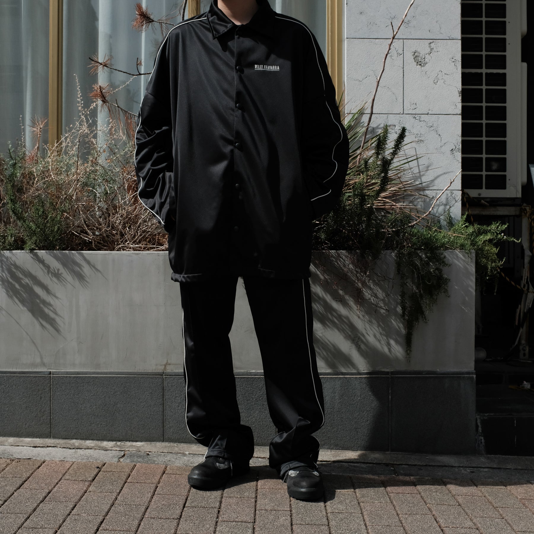 WILLY CHAVARRIA / MONSTER PUFFER TRACK JACKET BLACK