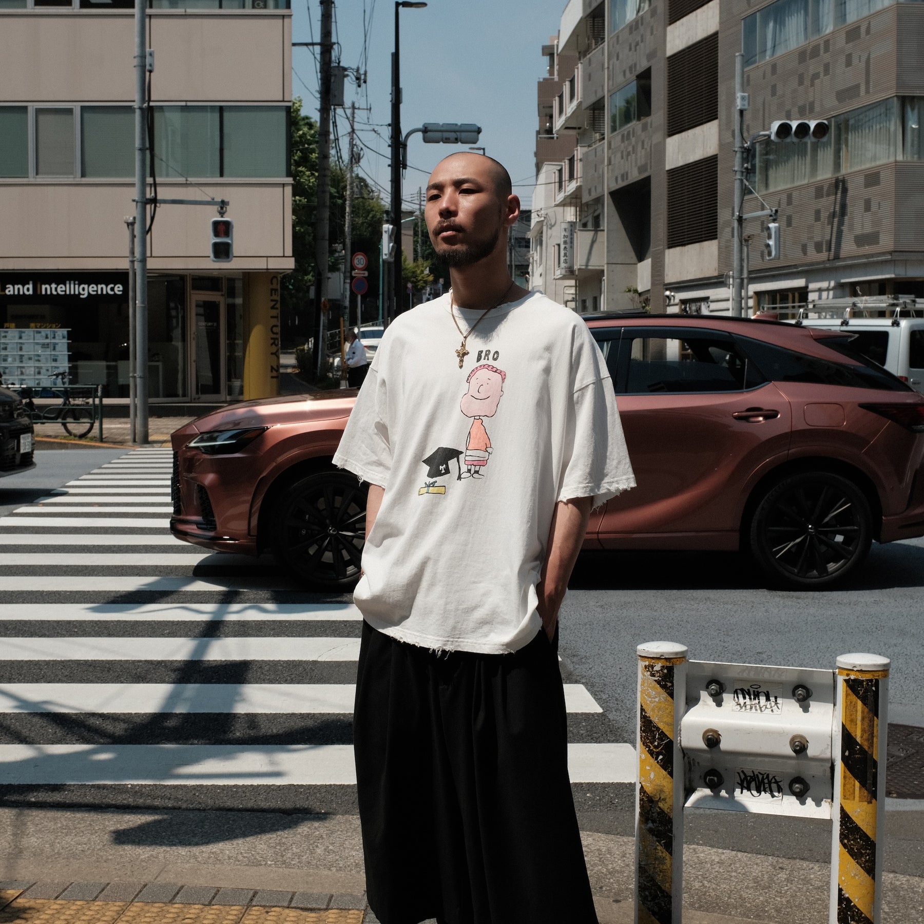 TEPPEI FURUYAMA / HALF SLEEVE T-SHIRT BRO ORANGE