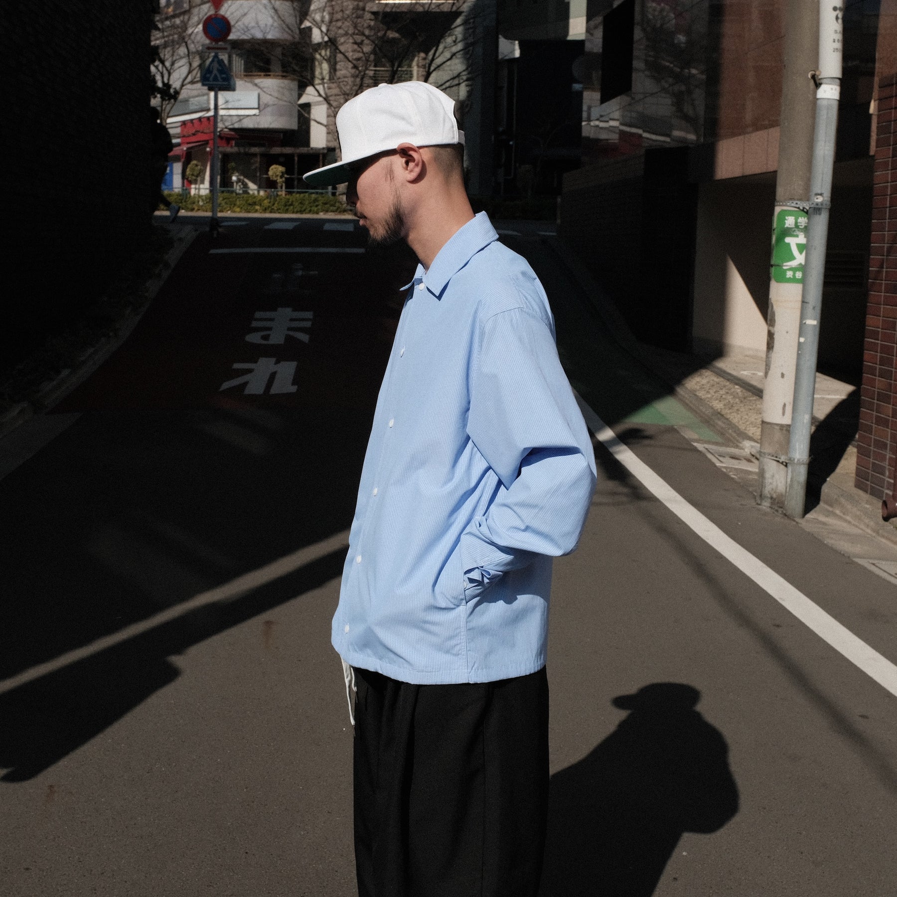<span style="color: #f50b0b;">Last One</span> INTODUSK / STRIPE COACH JACKET BLUE STRIPE