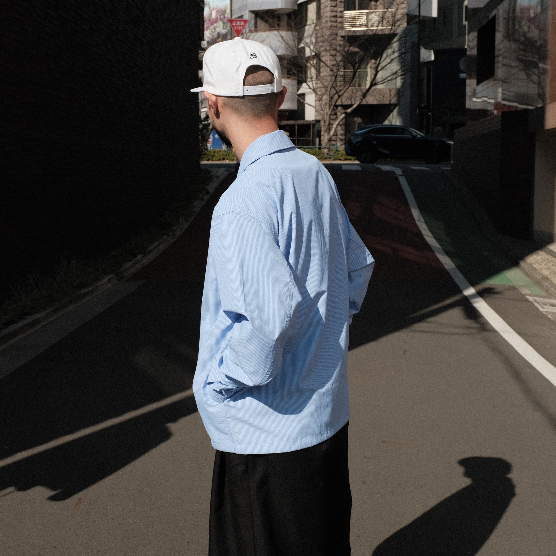 <span style="color: #f50b0b;">Last One</span> INTODUSK / STRIPE COACH JACKET BLUE STRIPE