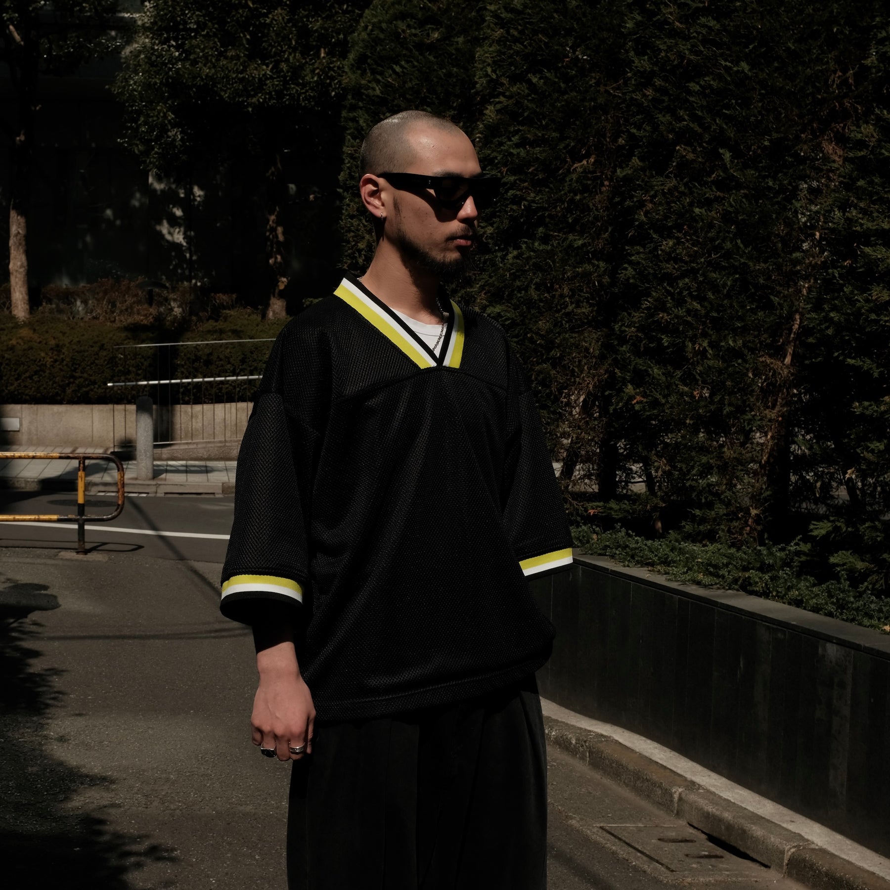 THE MAGUEY / MESH PULLOVER BLACK