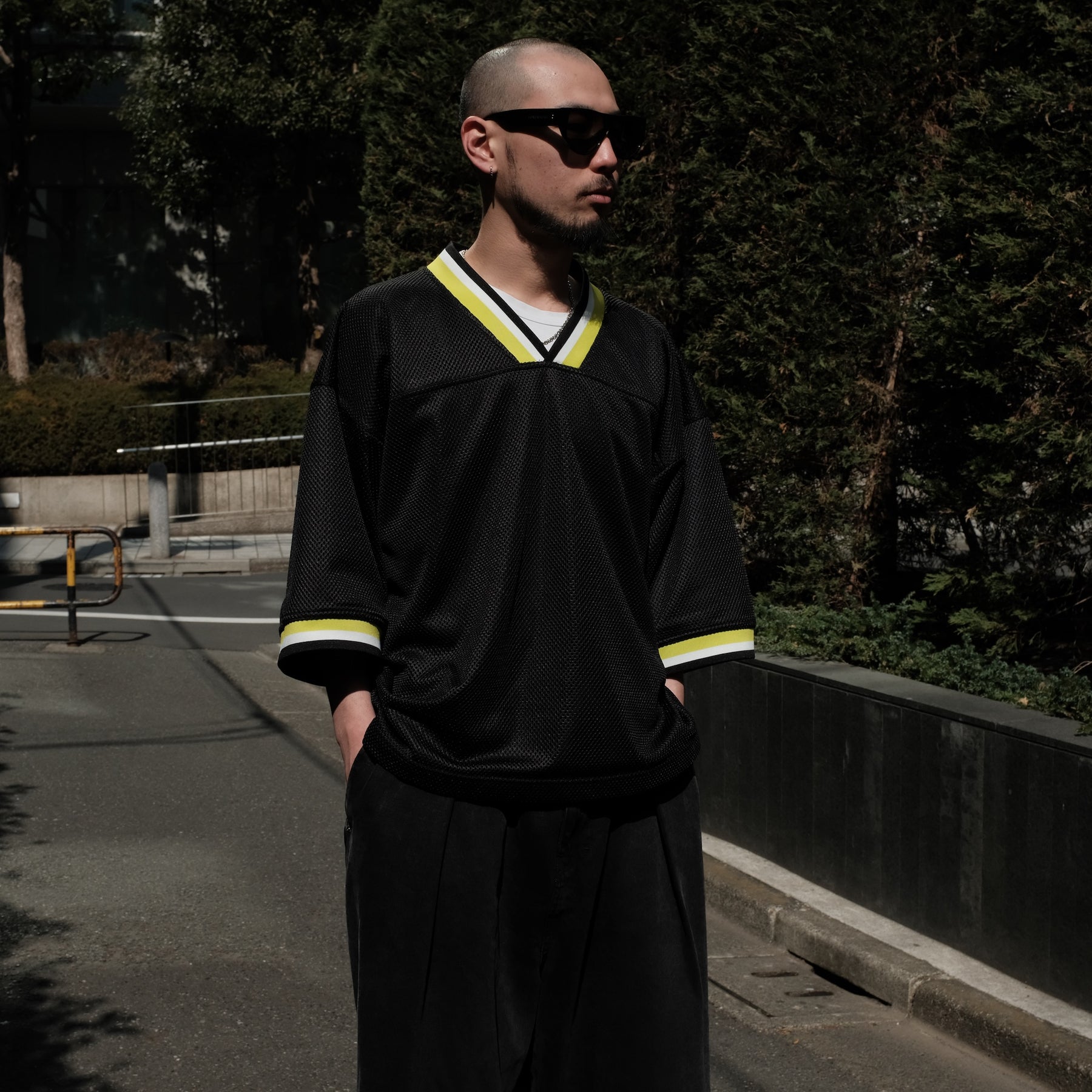 THE MAGUEY / MESH PULLOVER BLACK