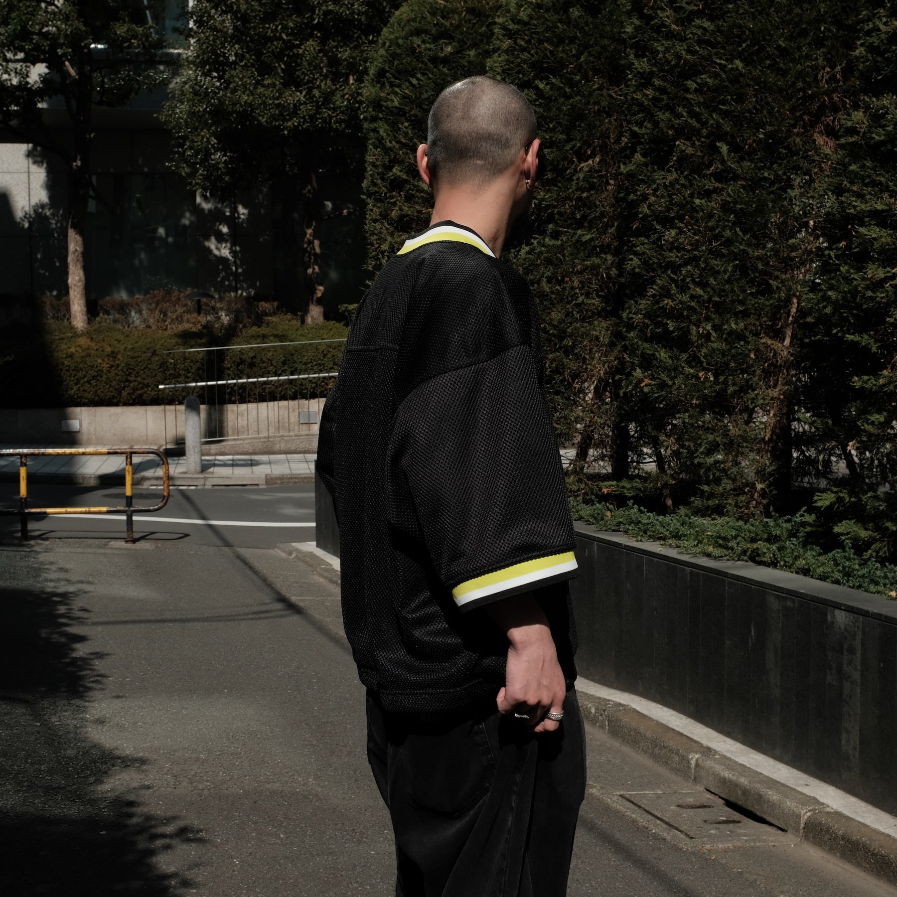 THE MAGUEY / MESH PULLOVER BLACK