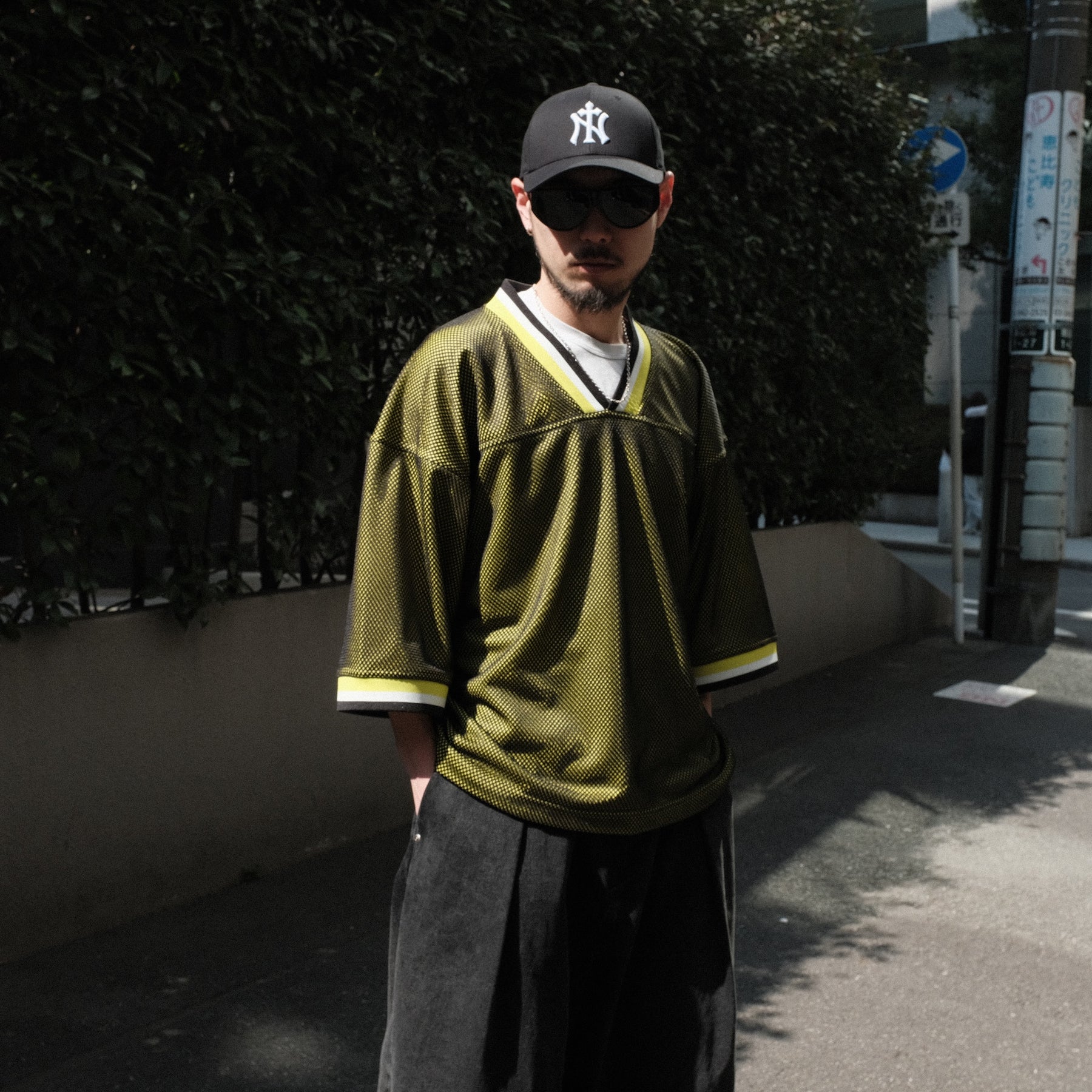 THE MAGUEY / MESH PULLOVER LIME