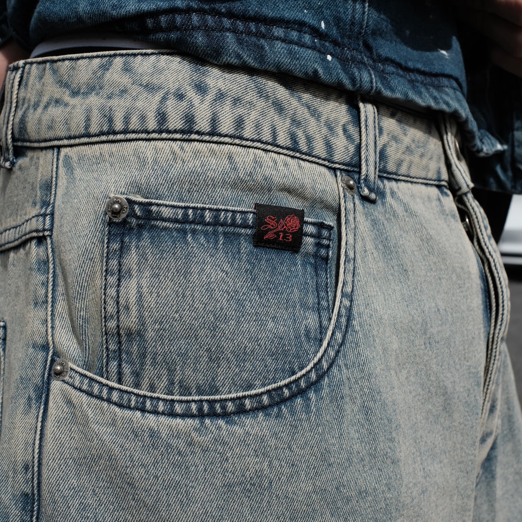 1313 SELAH / BENJI DENIM SHORTS RINSE BLUE
