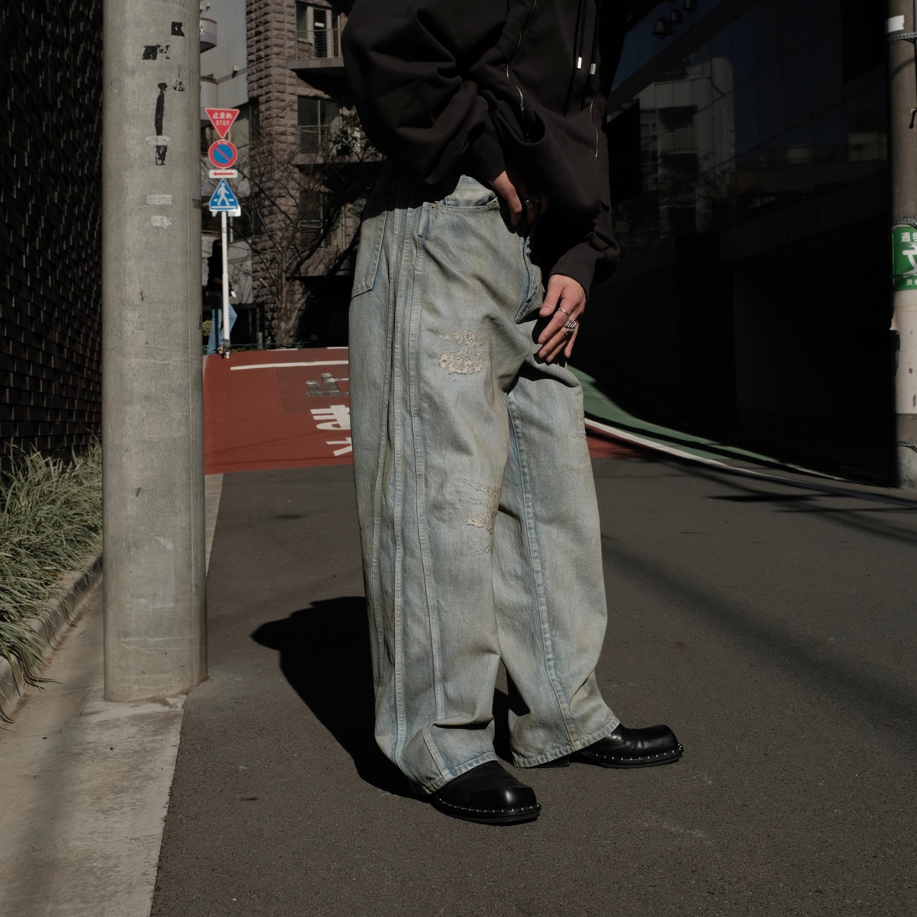 <span style="color: #f50b0b;">Last One</span> ROTOL / TRIPLE SEAMS 6P DENIM BORO