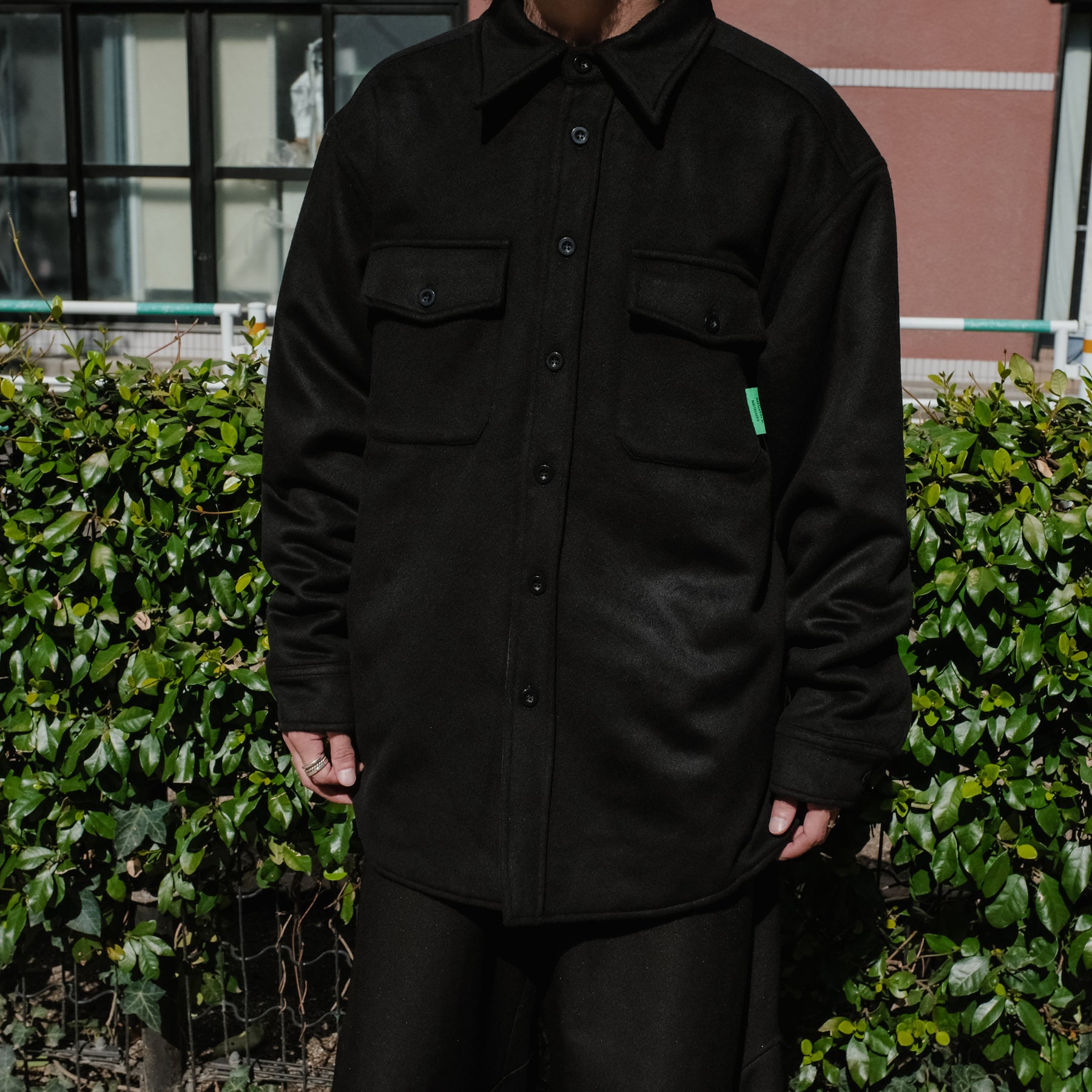 <span style="color: #f50b0b;">Last One</span>
WILLY CHAVARRIA / WOOL QUILTED SHIRT JACKET BLACK