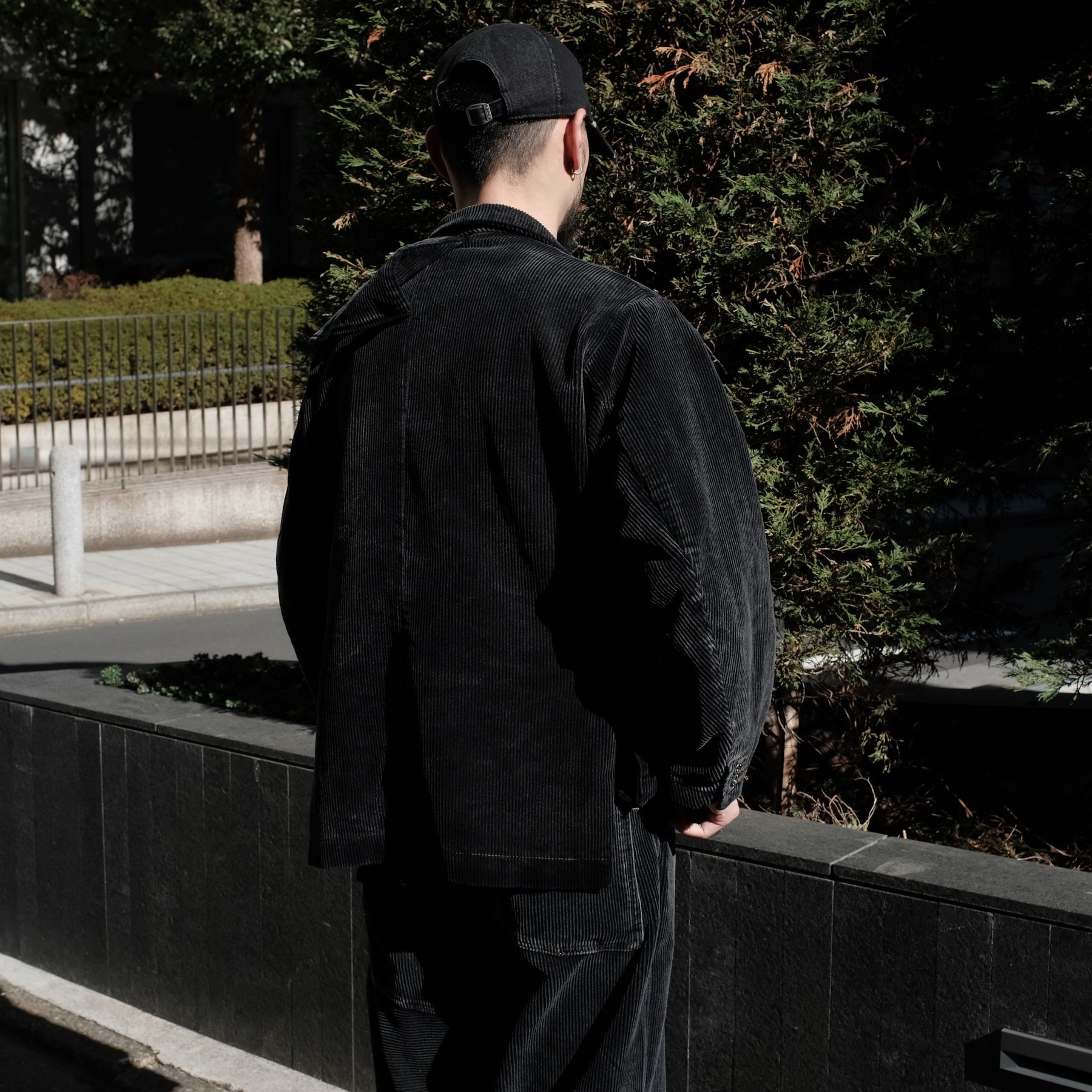 <span style="color: #f50b0b;">Last One</span> BONKNOW FREAKS / Faded Corduroy W Tailor&Riders Docking Jacket BLACK