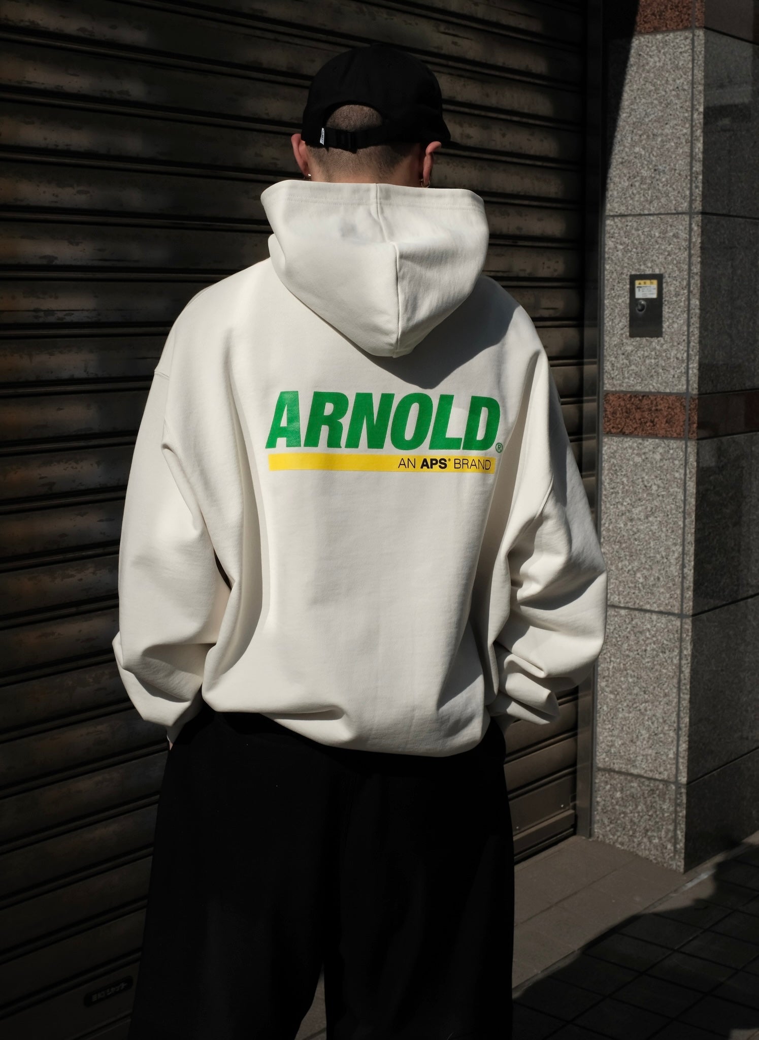 ARNOLD PARK STUDIOS / ELEKTRISKA LOGO HOODIE ANTIQUE WHITE