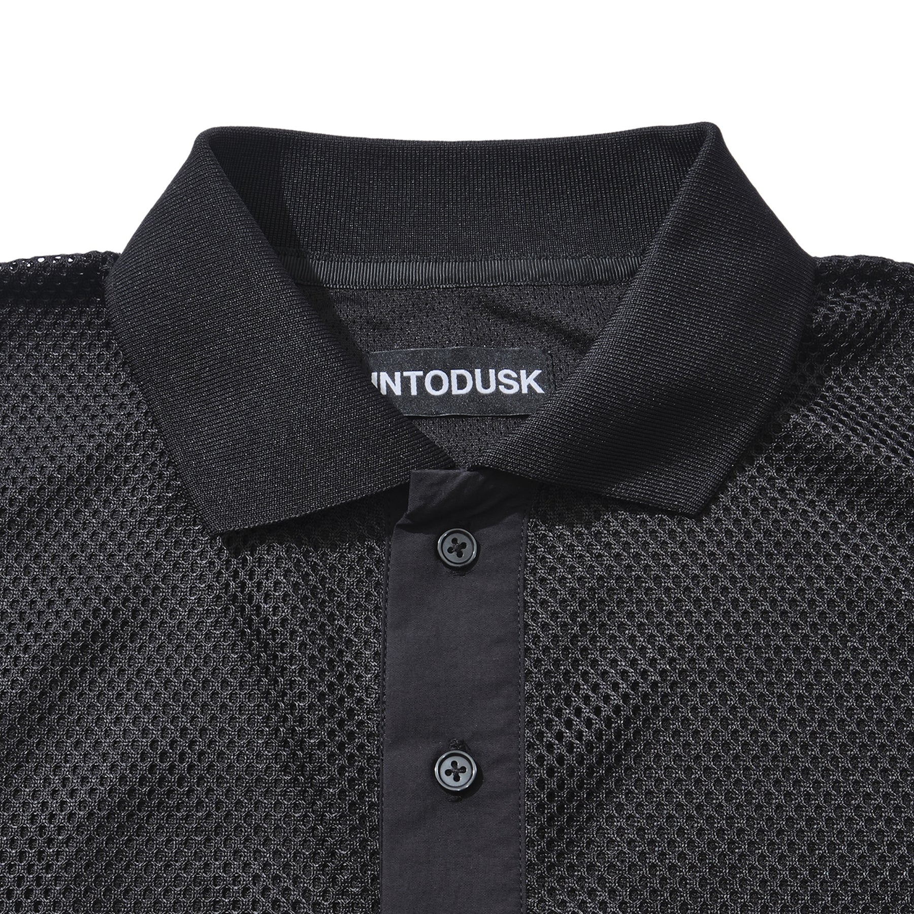 INTODUSK / MESH POLO BLACK