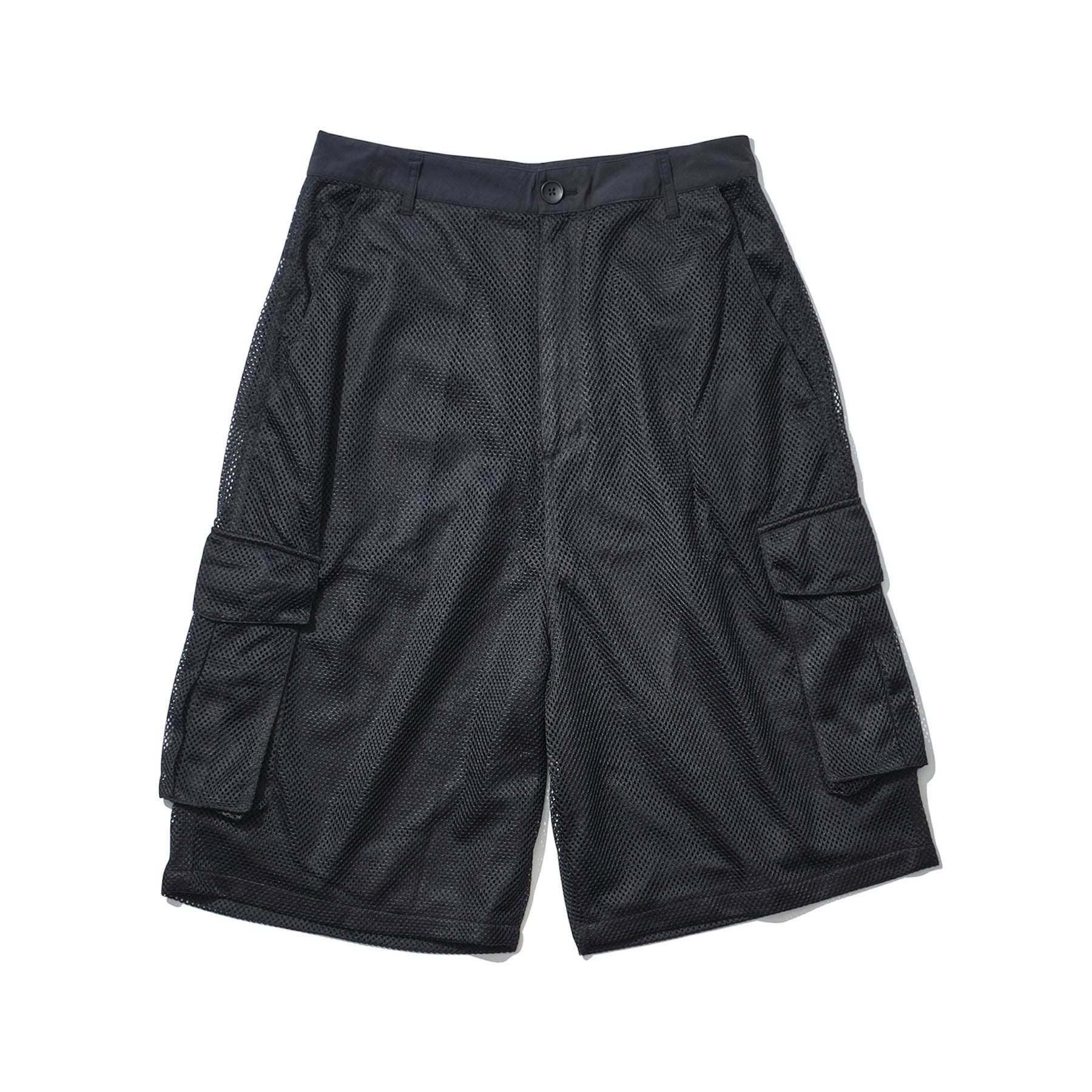 INTODUSK / MESH CARGO SHORTS BLACK