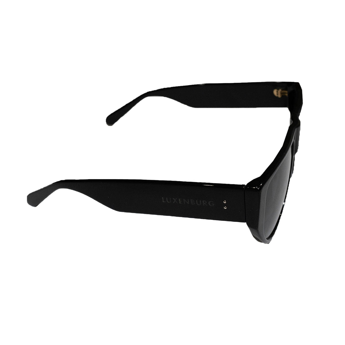 LUXENBURG / DRAPED SUNGLASS BLACK ACETATE