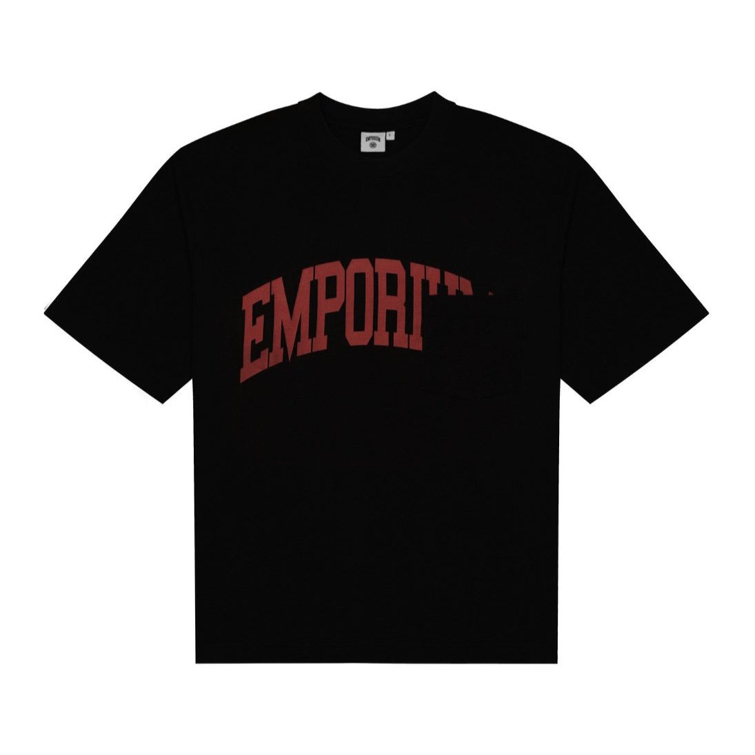 <span style="color: #f50b0b;">Last One</span> EMPORIUM / ARC LOGO POCKET T BLACK