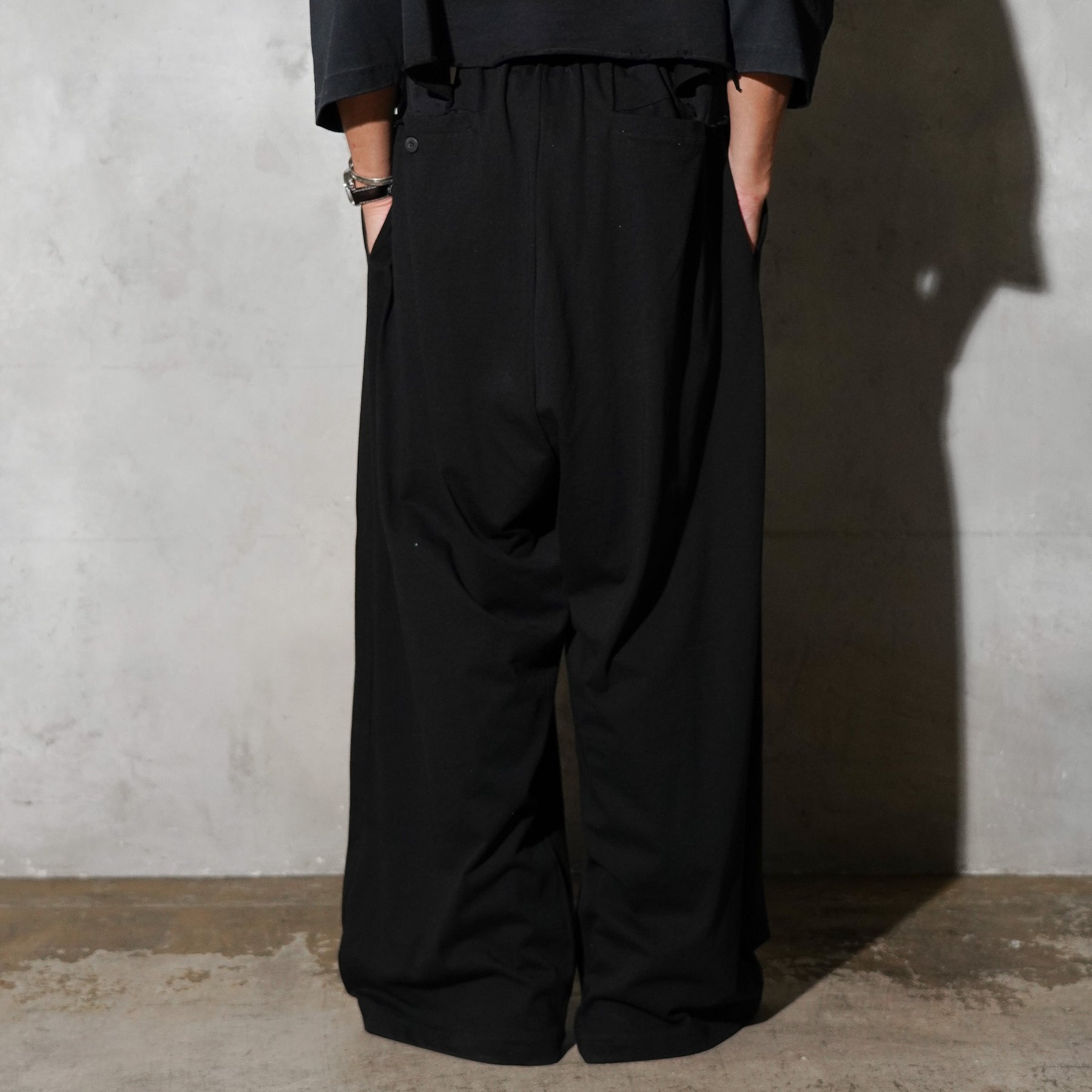 THE MAGUEY / PLEATED PANTS WASHED BLACK