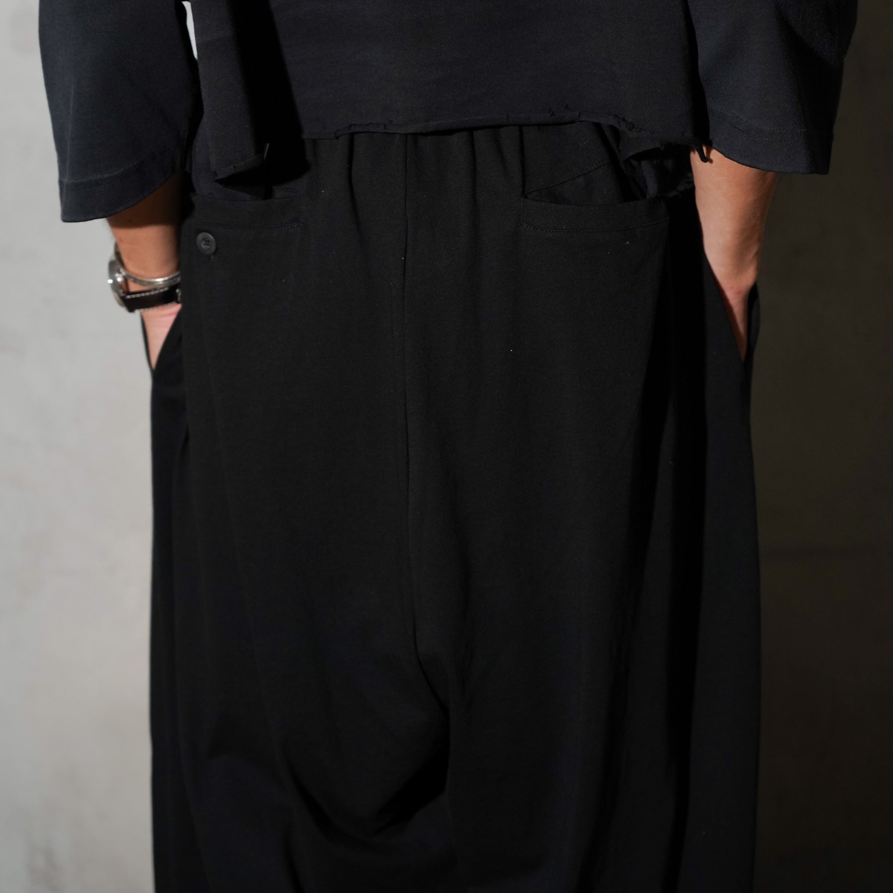 THE MAGUEY / PLEATED PANTS WASHED BLACK