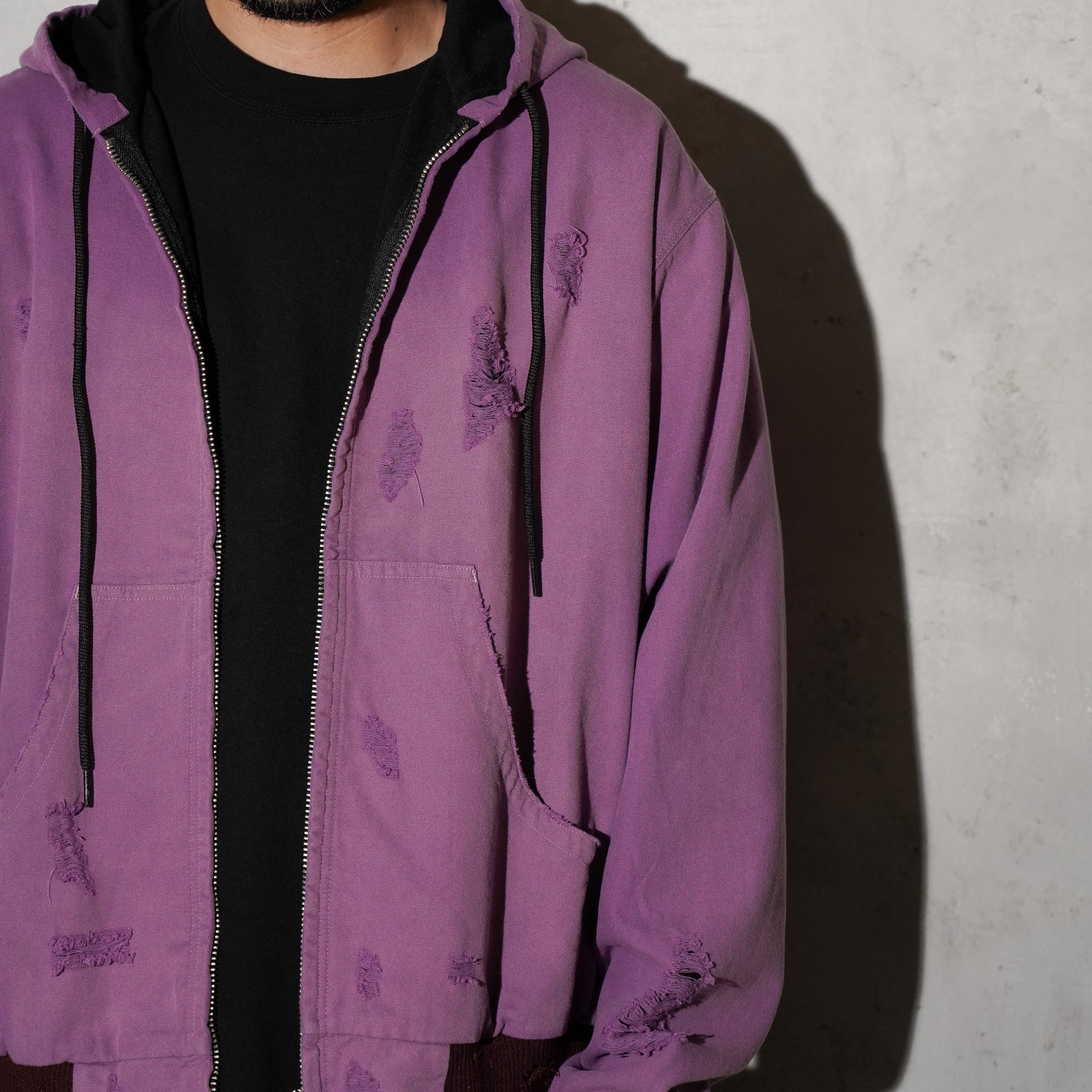 THE MAGUEY / DAMAGE WORK HOODIE PURPLE