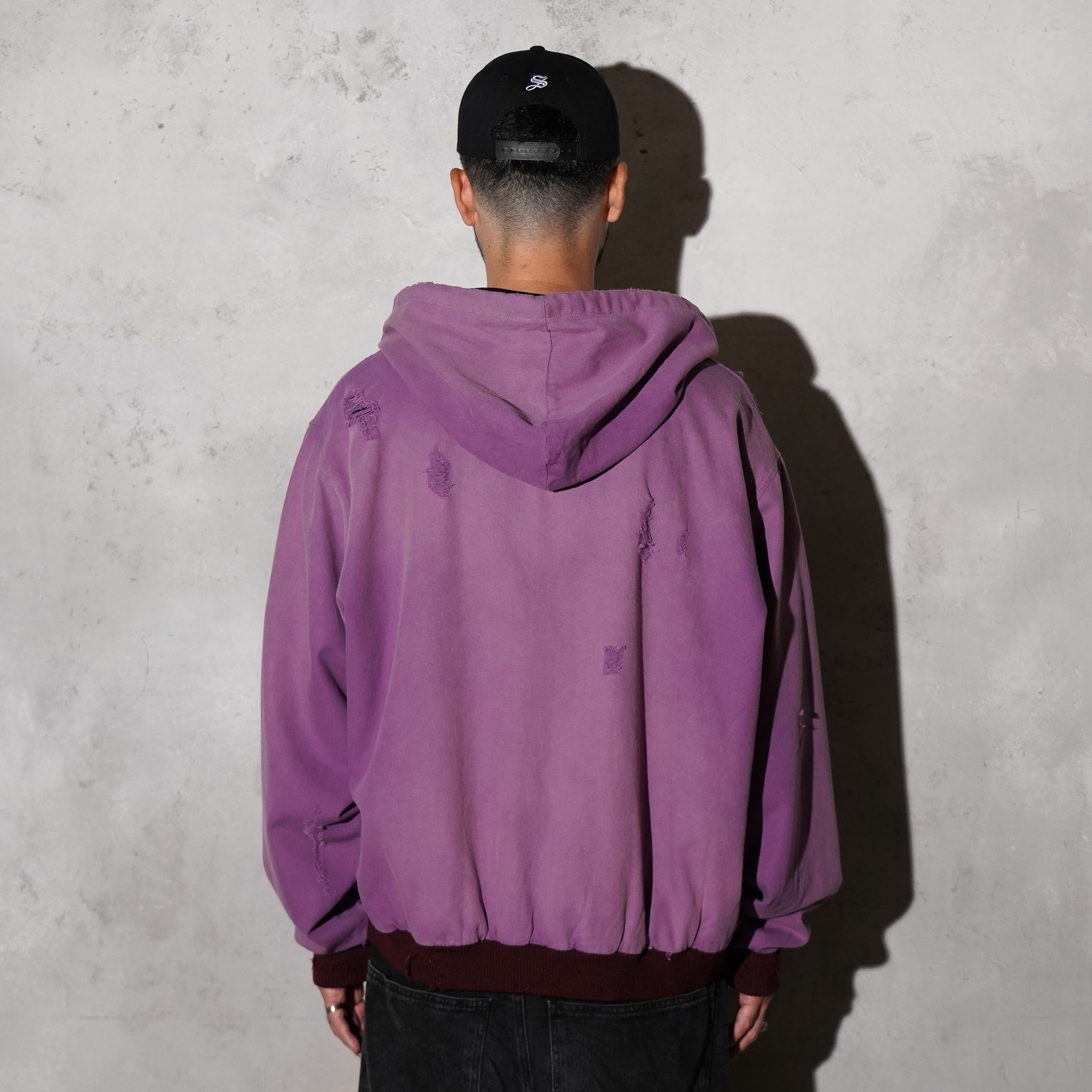 THE MAGUEY / DAMAGE WORK HOODIE PURPLE