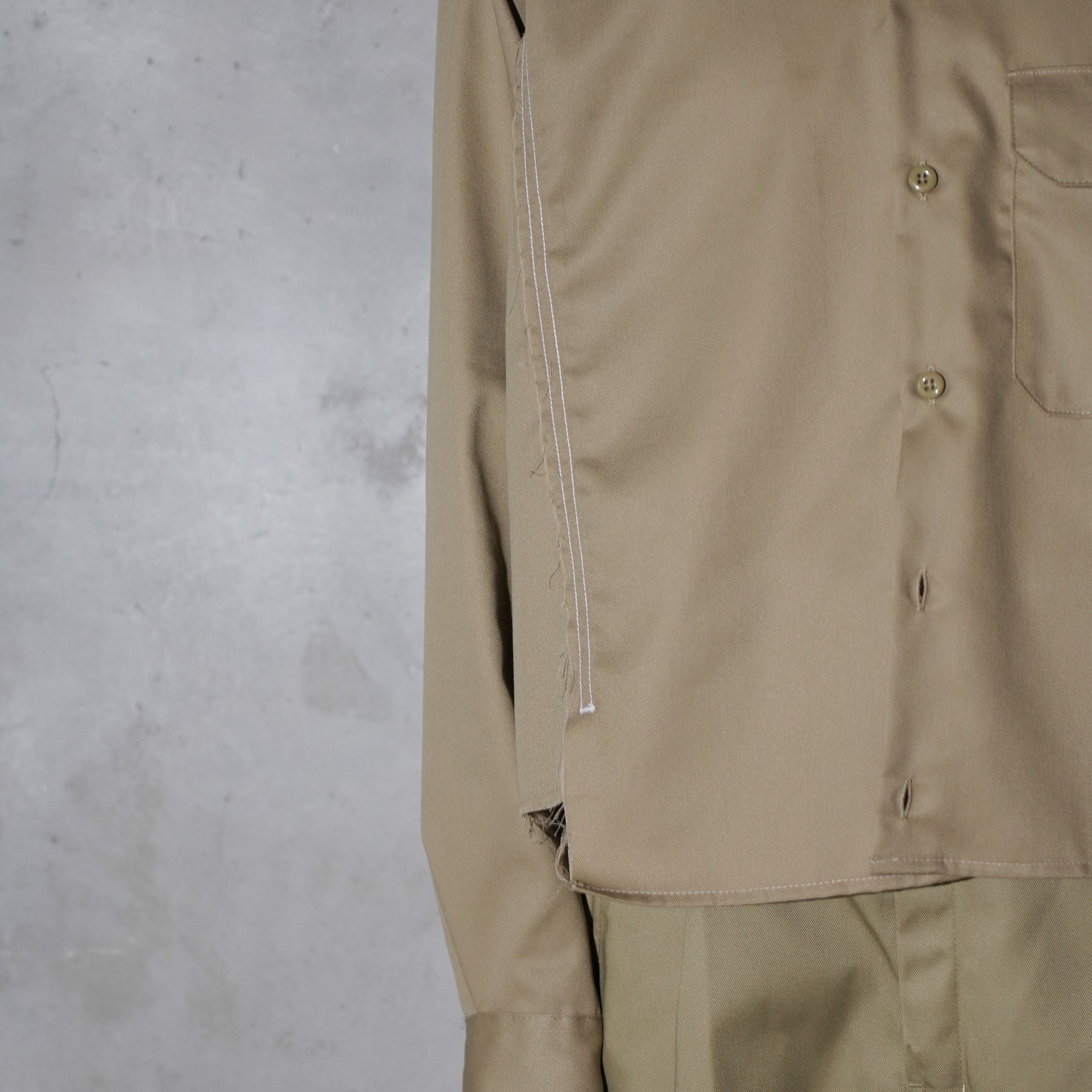 WHATEVERWORKS / SPLIT LS SHIRT KHAKI