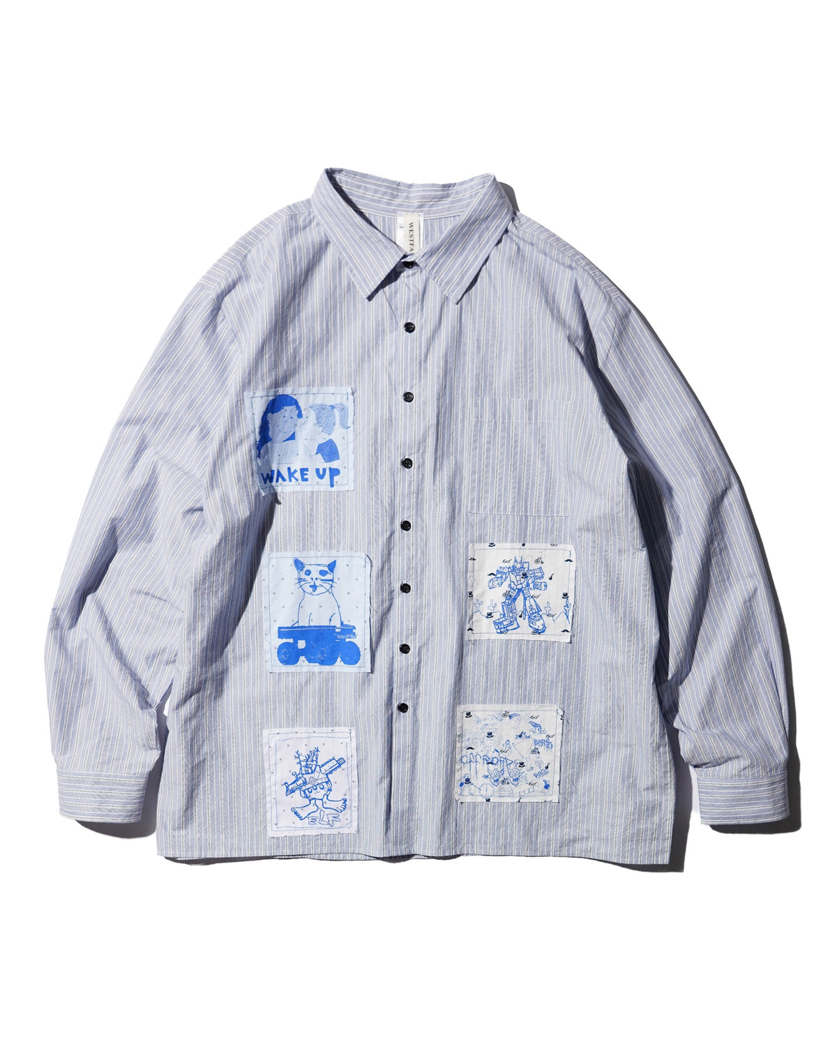 WESTFALL / PATCHES SHIRT BLUE STRIPE