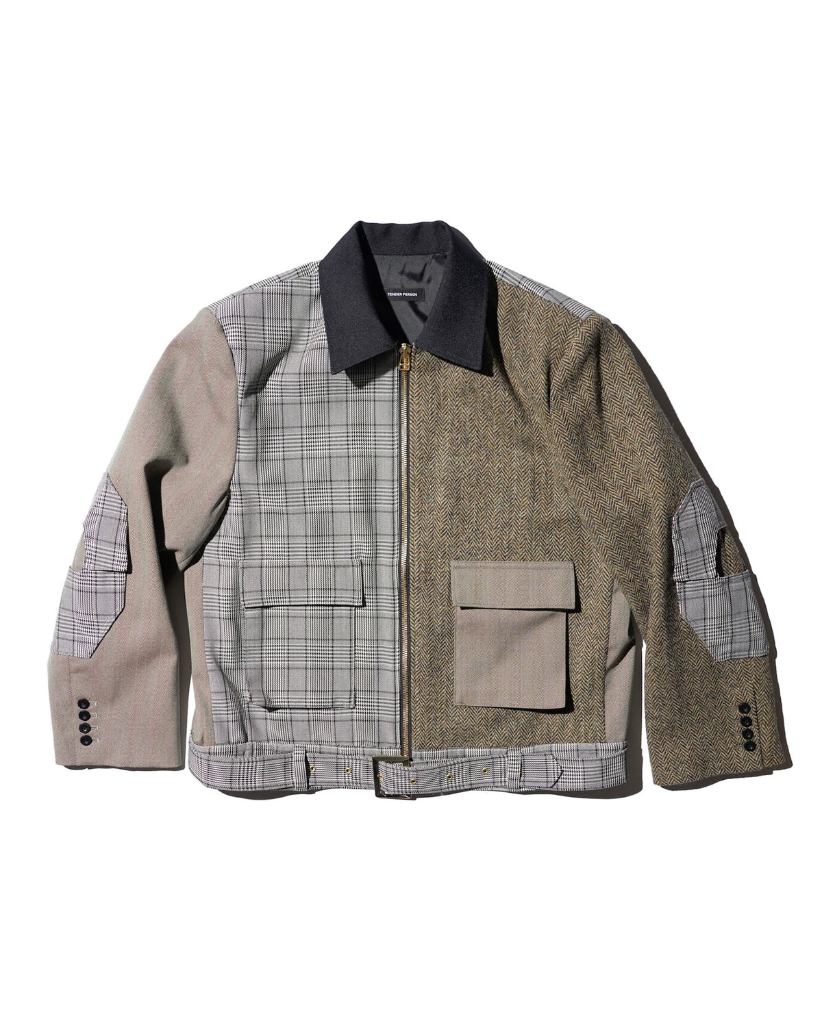 <span style="color: #f50b0b;">Last One</span> TENDER PERSON / MIXING WOOL BOMBER JACKET