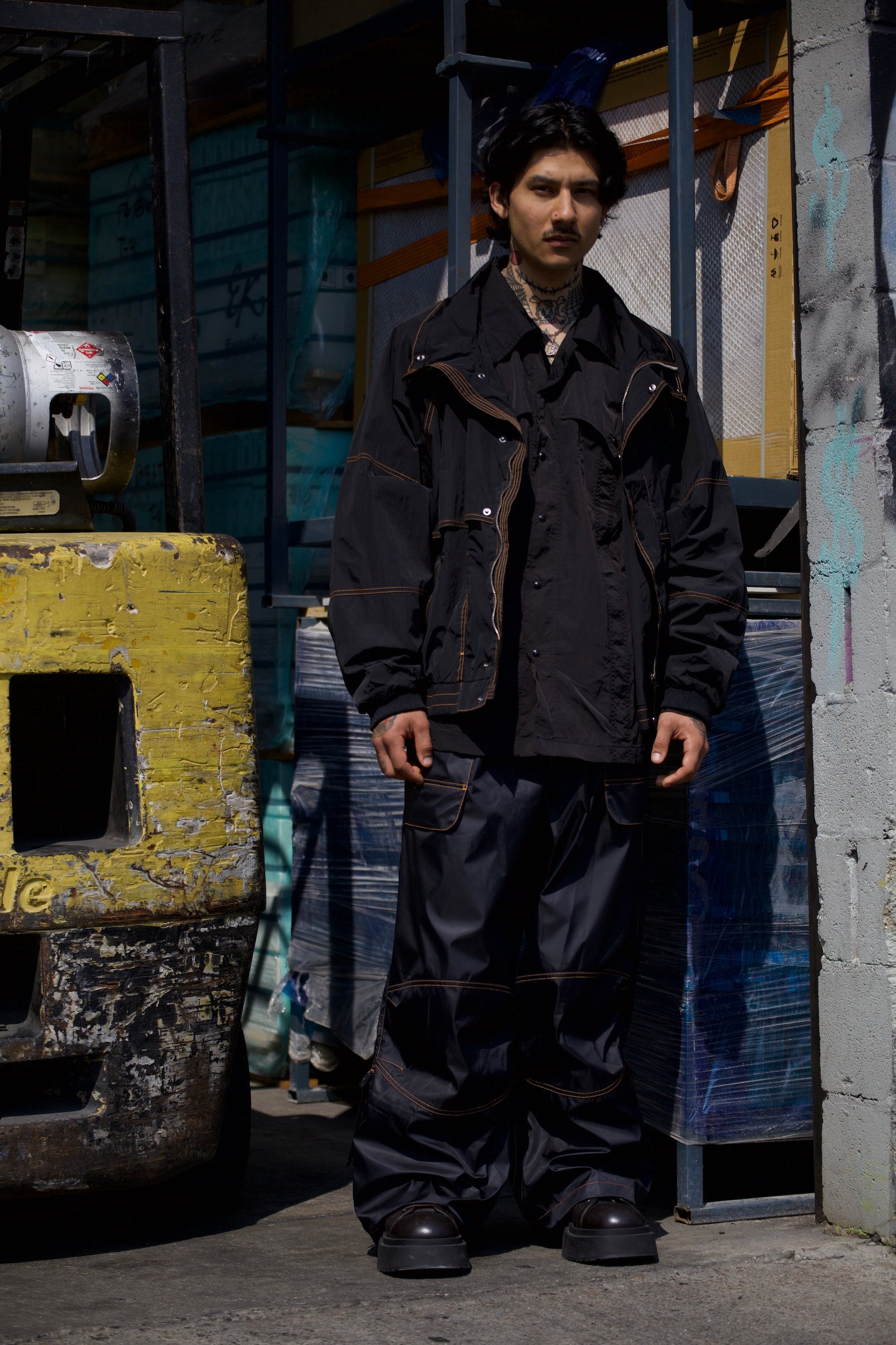 THE MAGUEY / NYLON WESTERN SHIRT BLACK