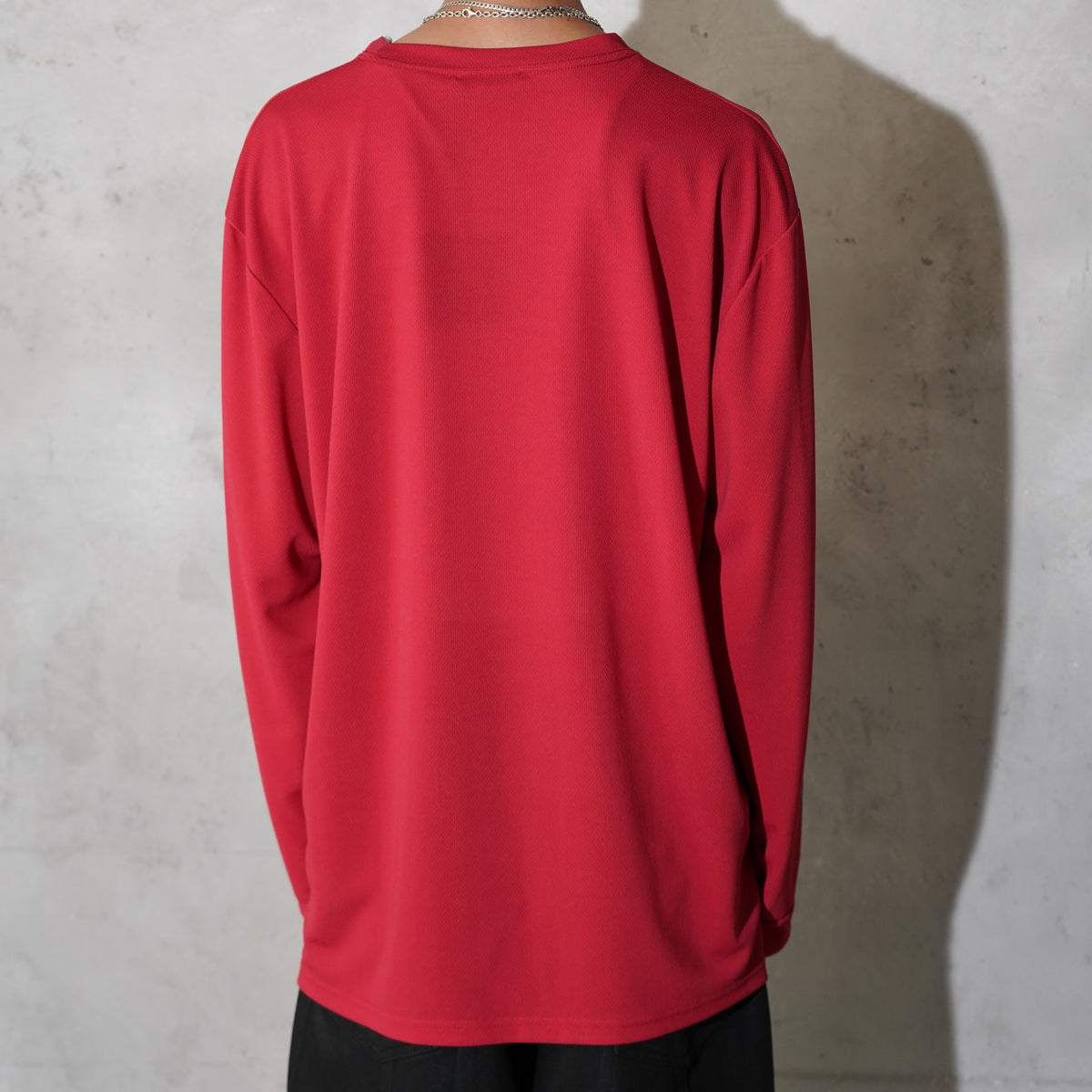 LU'U DAN / OVERSIZED LONG SLEEVE TEE BLOOD RED