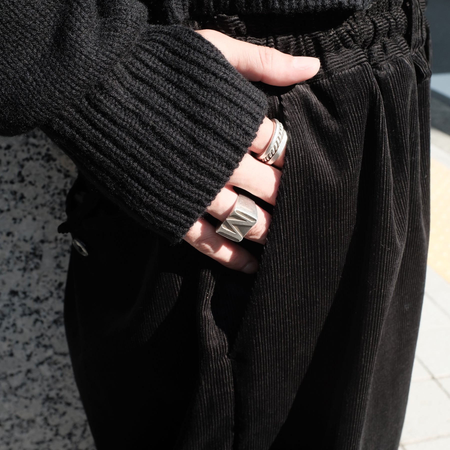 Martine Rose / EXTREME WIDE LEG TAILORED TROUSER BLACK