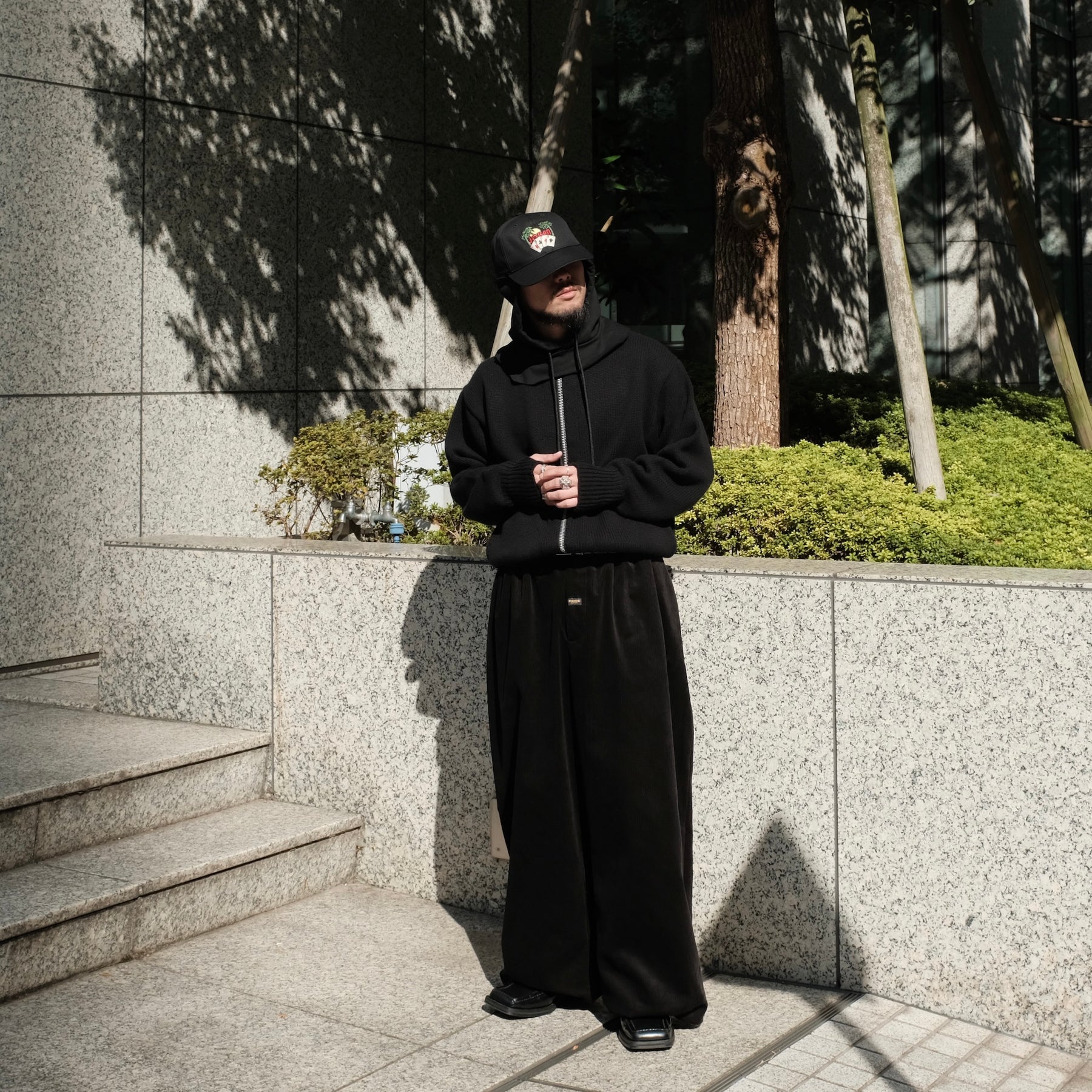 Martine Rose / EXTREME WIDE LEG TAILORED TROUSER BLACK