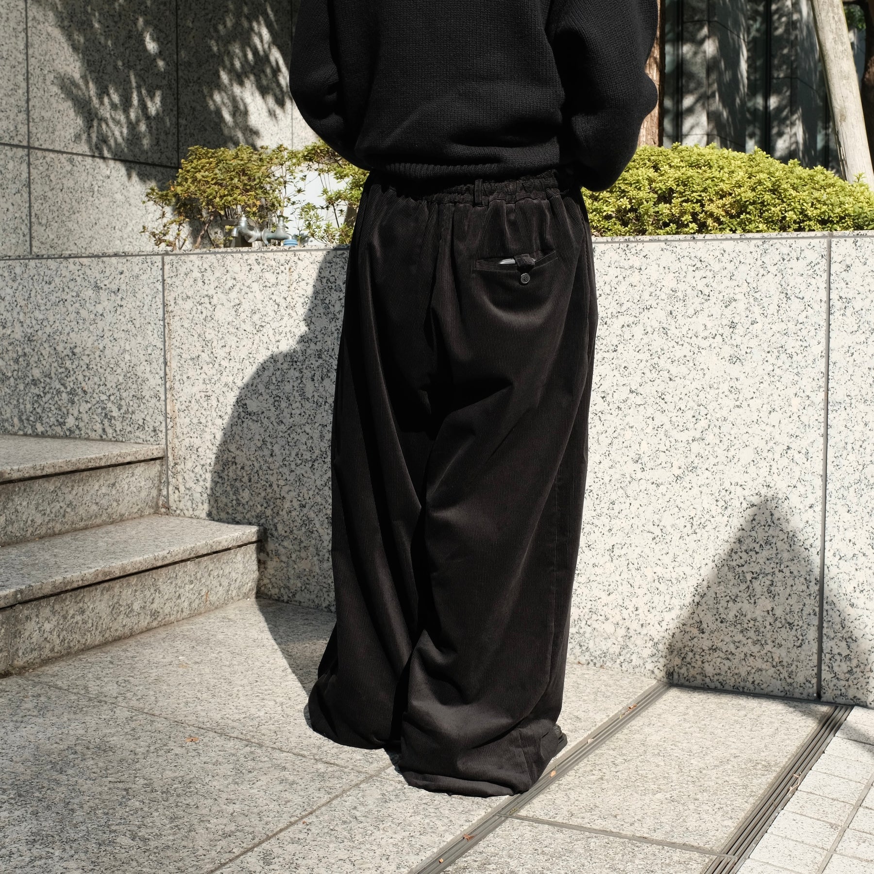 Martine Rose / EXTREME WIDE LEG TAILORED TROUSER BLACK