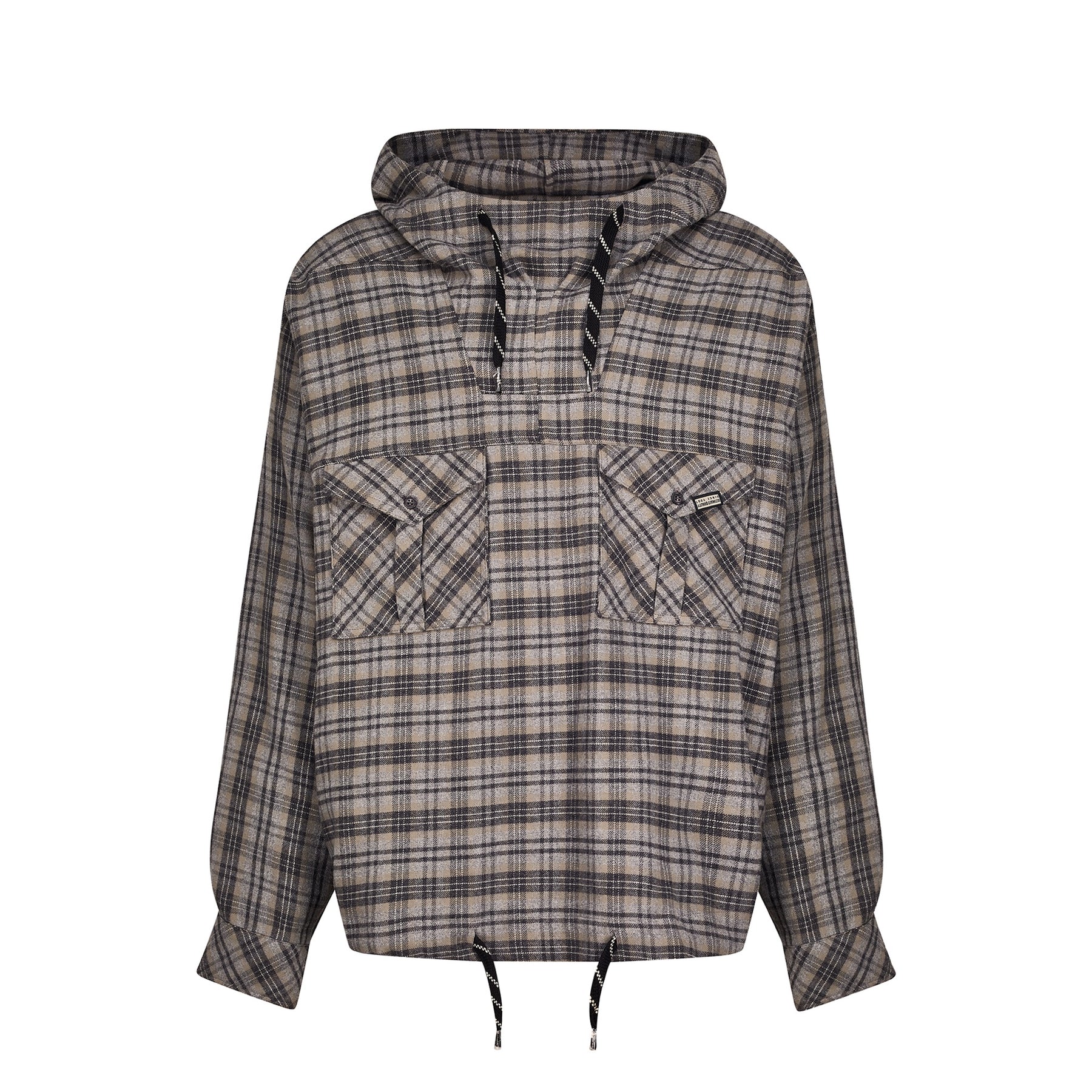 Martine Rose / HOODED SHIRT GREY CHECK