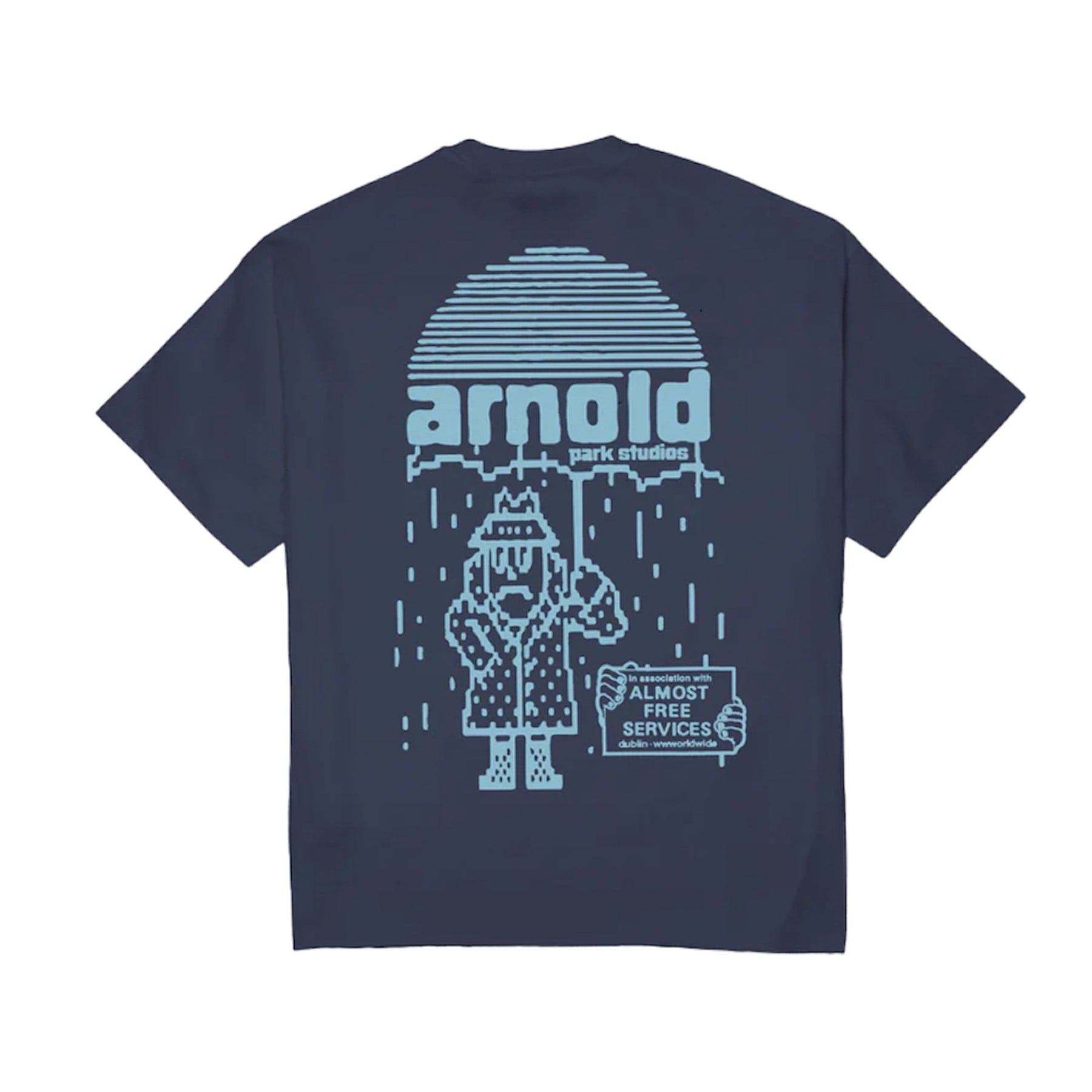 ARNOLD PARK STUDIOS / RAIN MAN SHORT SLEEVE NAVY