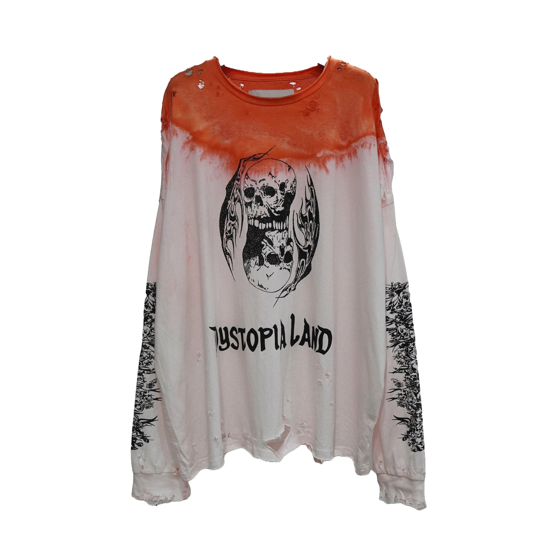 TEPPEI FURUYAMA / LS T SKULL & FLOWER RED