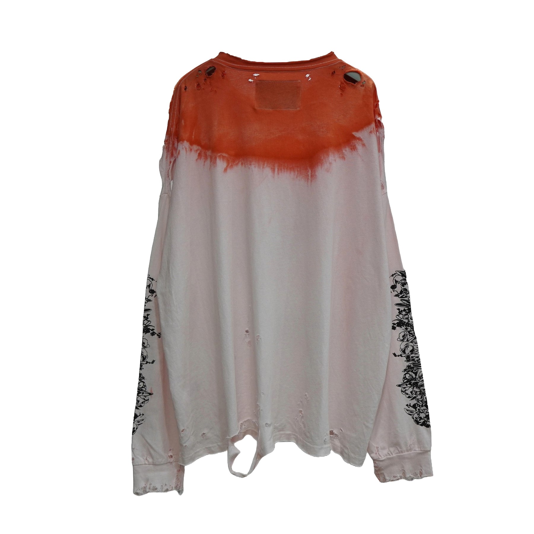 TEPPEI FURUYAMA / LS T SKULL & FLOWER RED