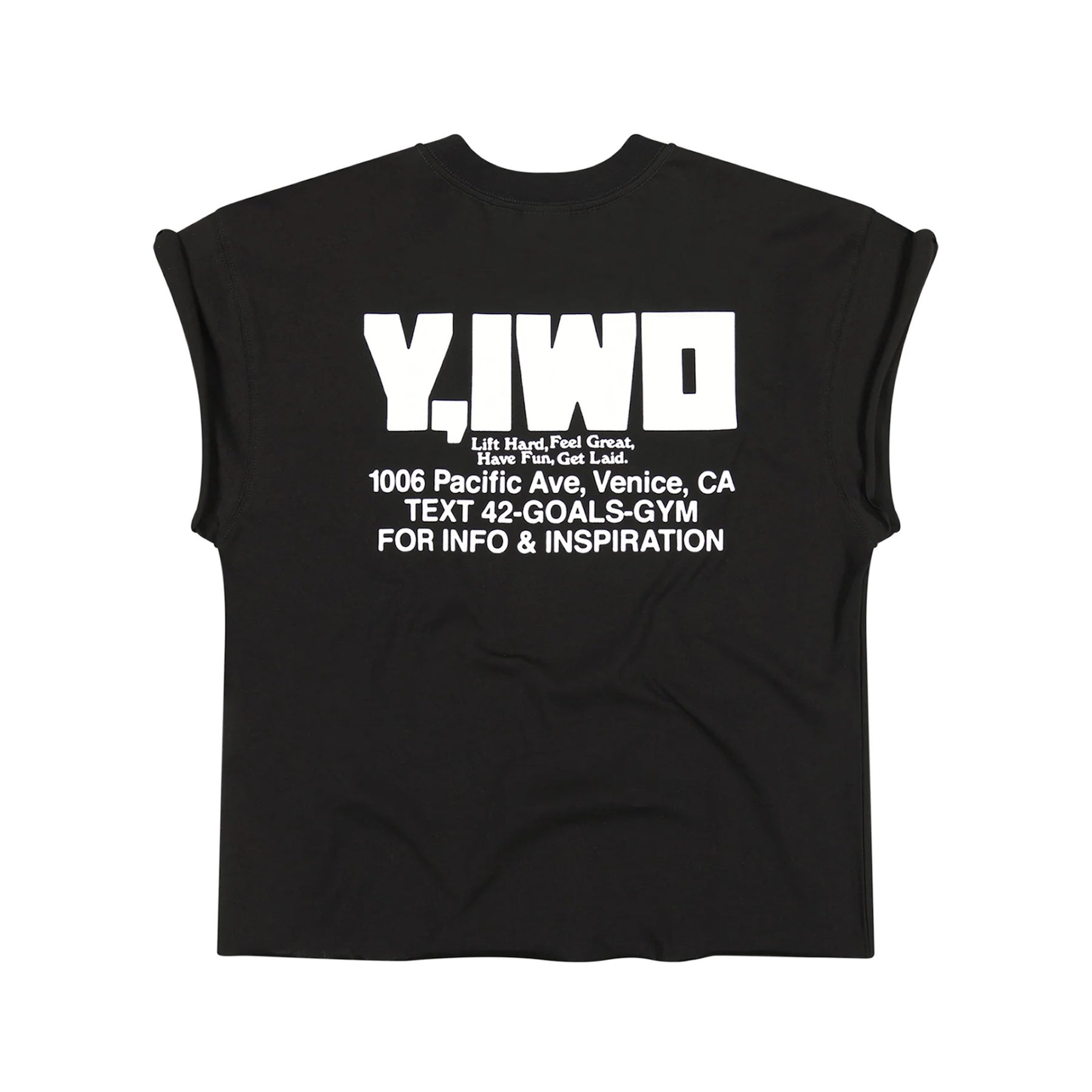 Y,IWO / Hardwear Cropped Cap Sleeve Tee BLACK
