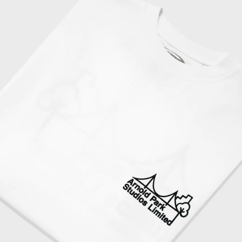ARNOLD PARK STUDIOS / BRIDGE LOGO SS T WHITE